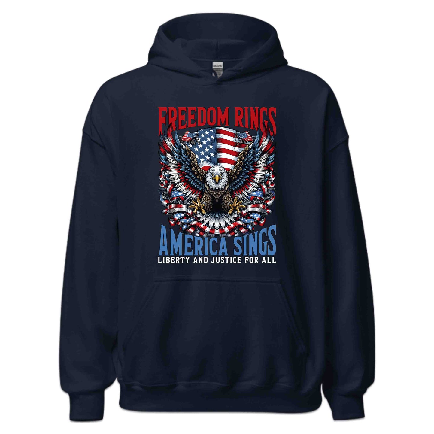 Freedom Rings America Sings Eagle USA Flag Liberty and Justice | PRODUCT CODE: FRDMRNGSAMEL