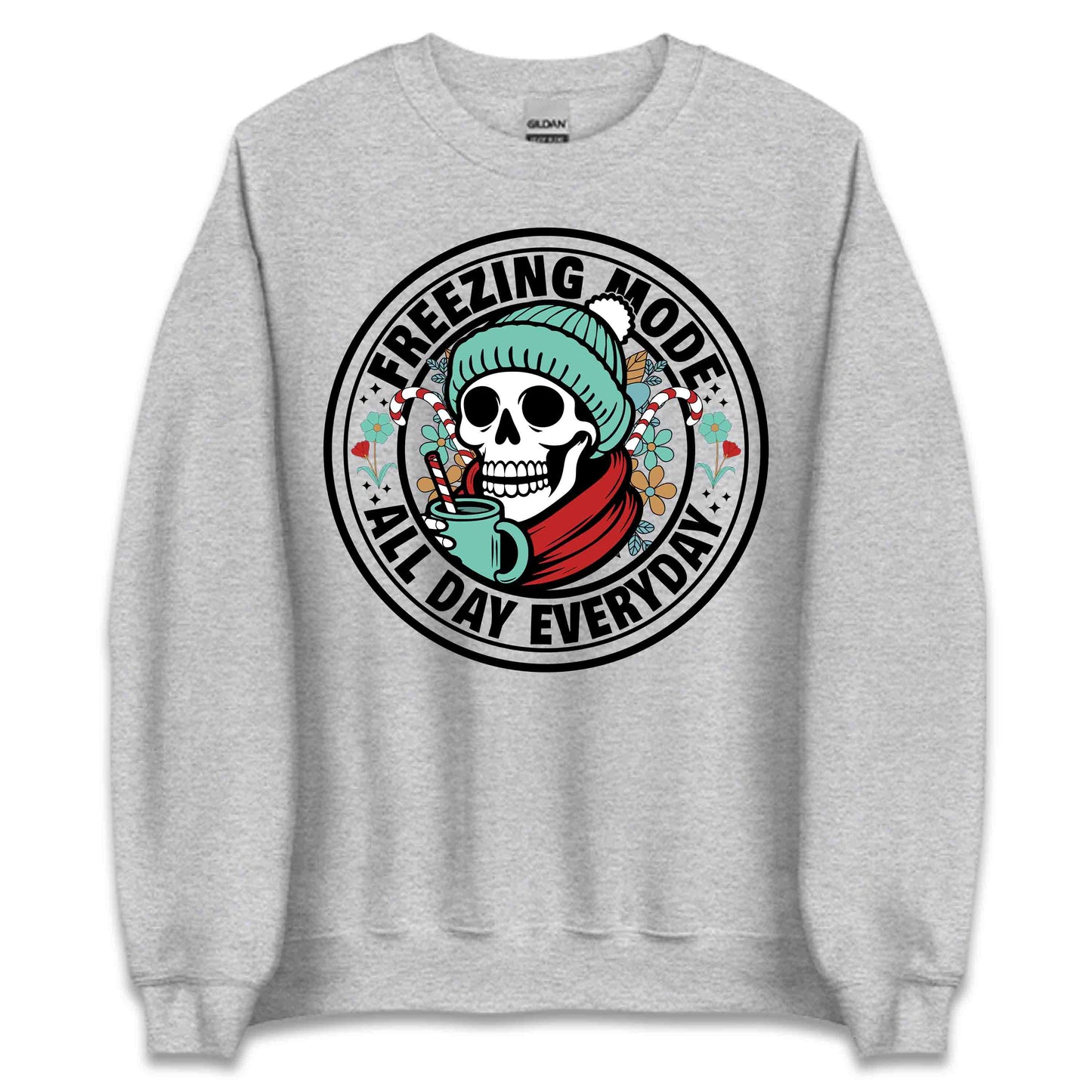 Freezing Mode All Day Everyday Christmas Skeleton Gothic Xmas | PRODUCT CODE: FRZNGMDOALYE
