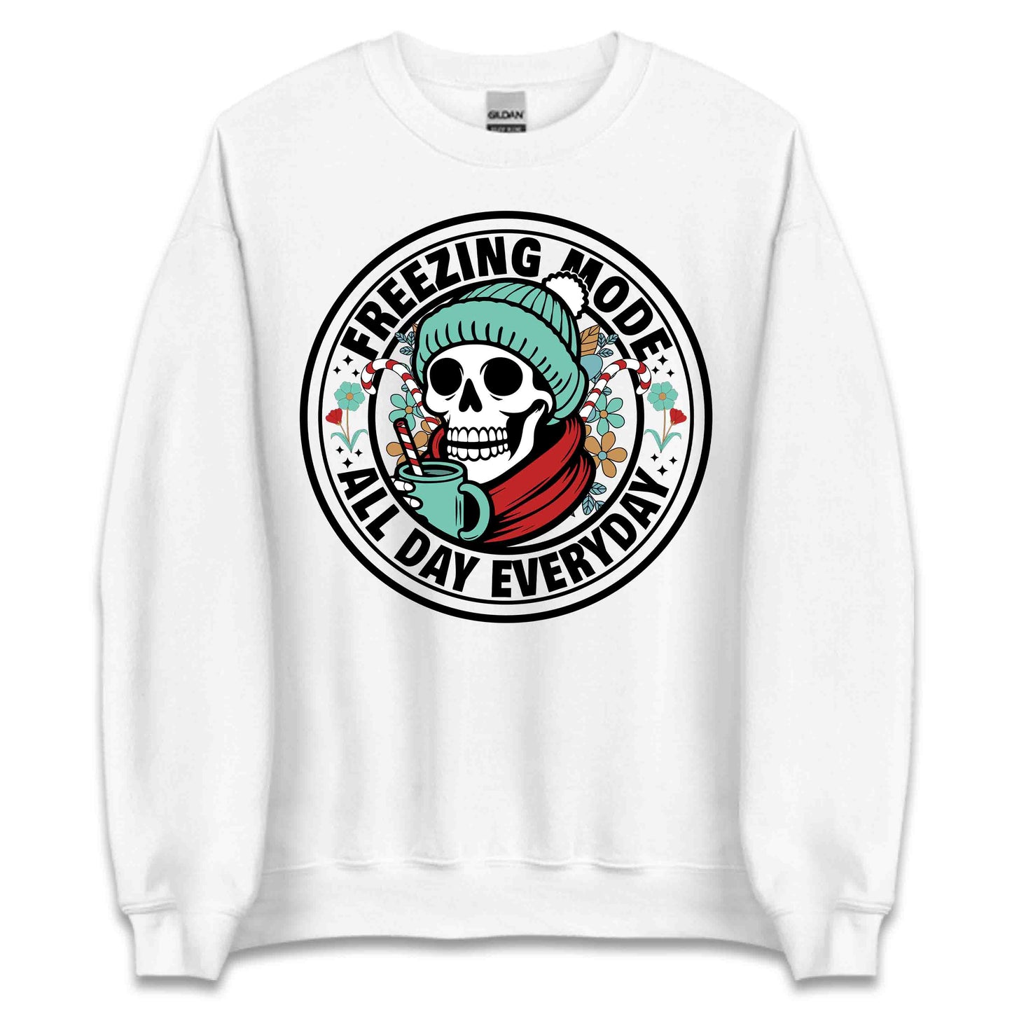 Freezing Mode All Day Everyday Christmas Skeleton Gothic Xmas | PRODUCT CODE: FRZNGMDOALYE