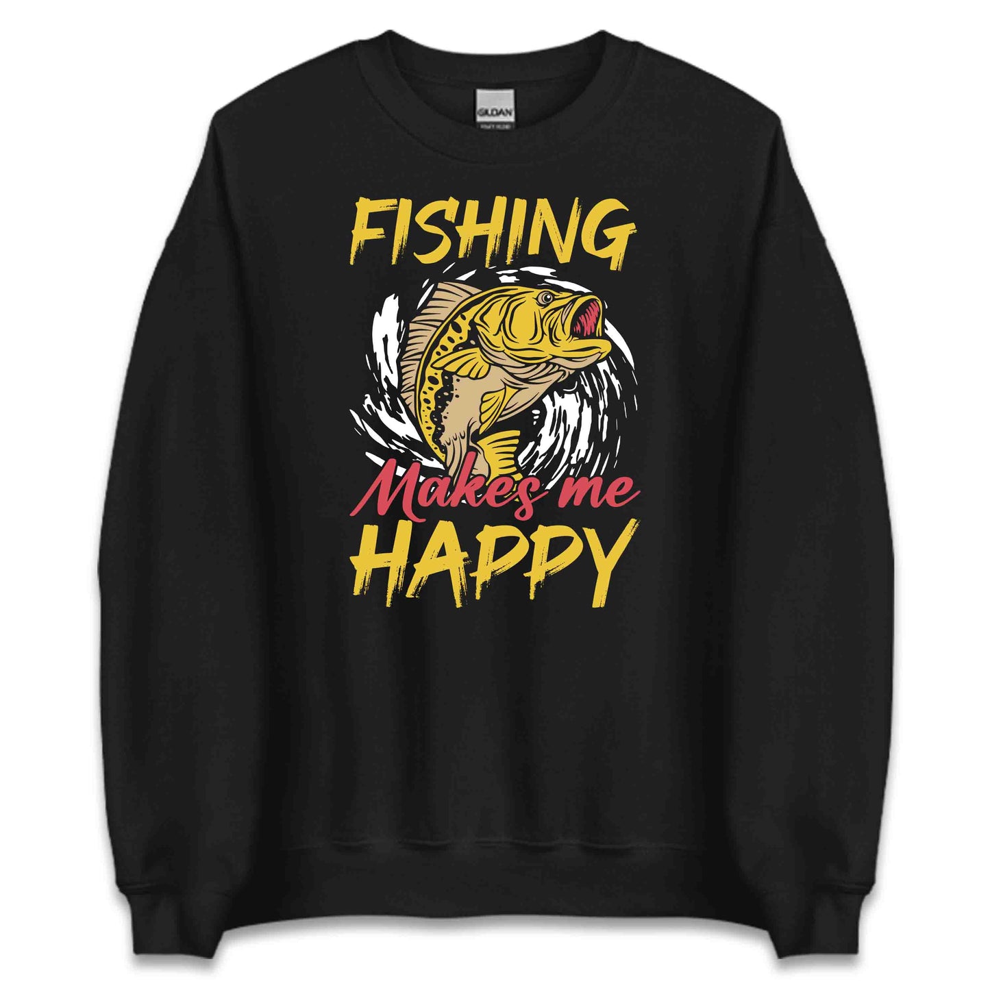 Fishing Makes Me Happy Retro Fisherman | PRODUCT CODE: FSHMKEHPYRT