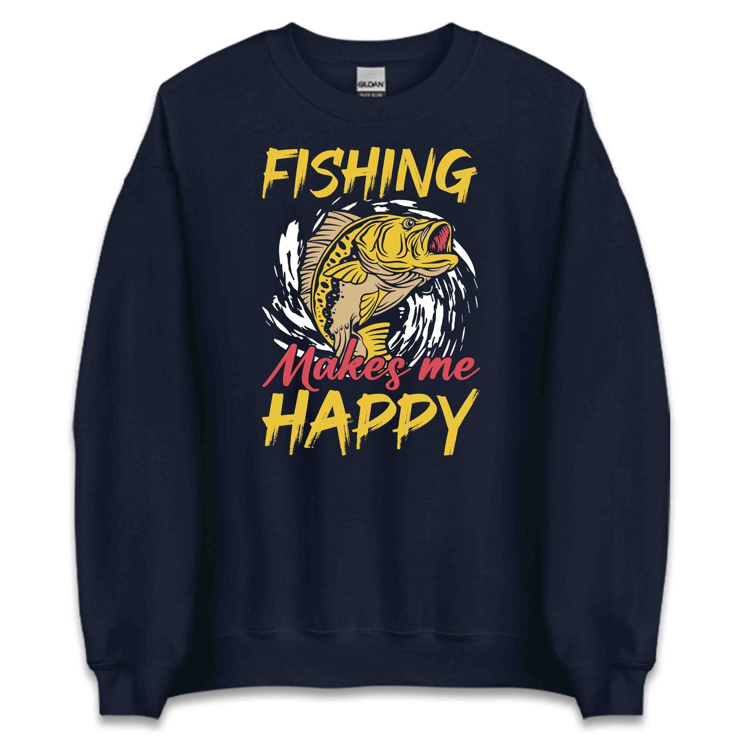 Fishing Makes Me Happy Retro Fisherman | PRODUCT CODE: FSHMKEHPYRT