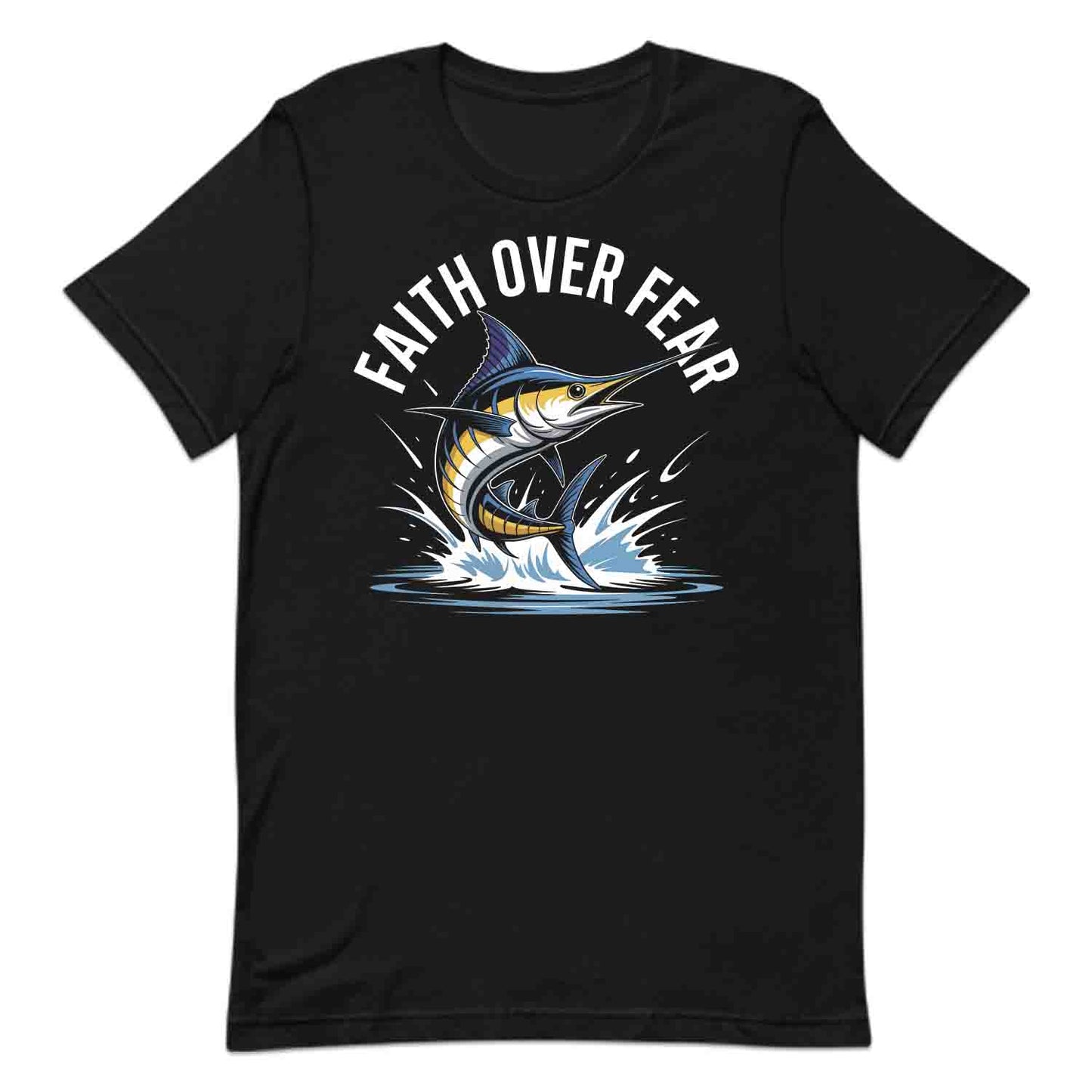 Faith Over Fear T-Shirt, Christian Angler Sweatshirt, Inspirational Fishing Hoodie | PRODUCT CODE: FTHABNMAD