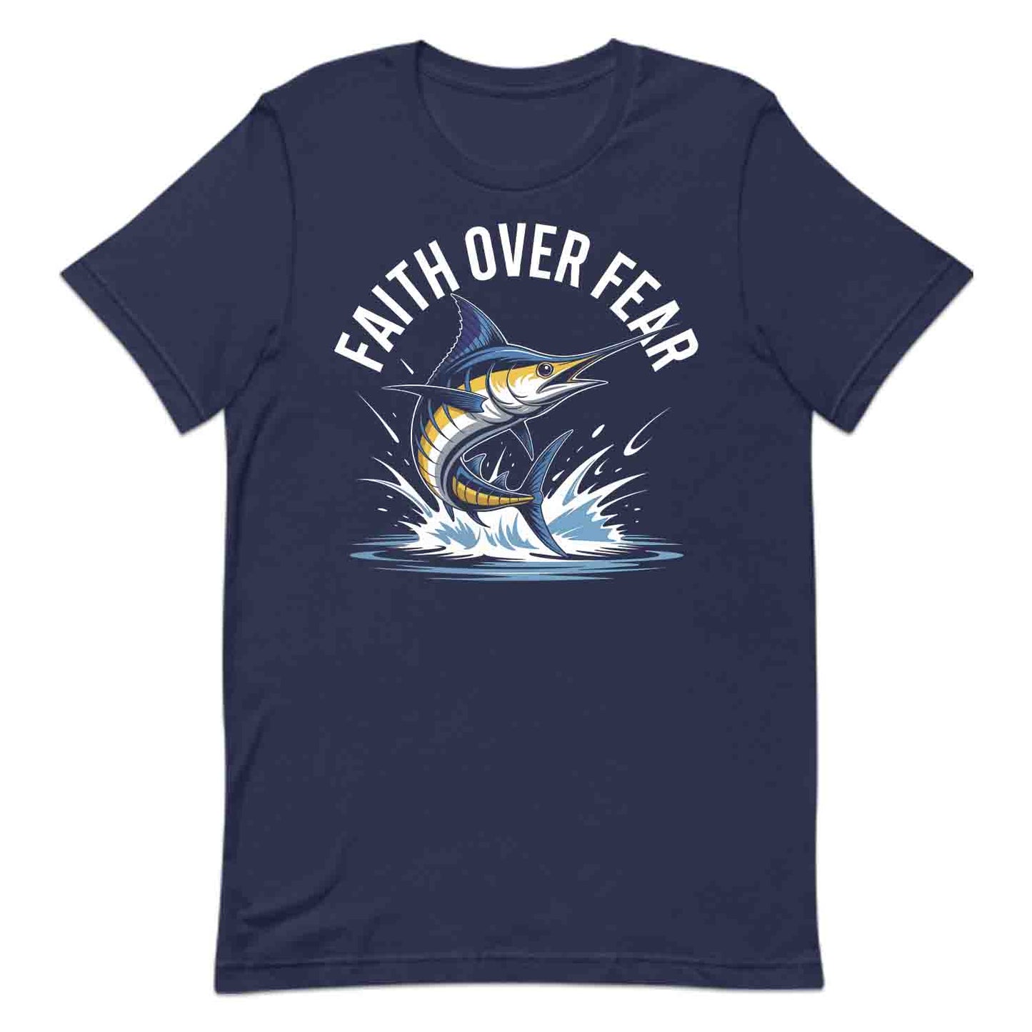 Faith Over Fear T-Shirt, Christian Angler Sweatshirt, Inspirational Fishing Hoodie | PRODUCT CODE: FTHABNMAD