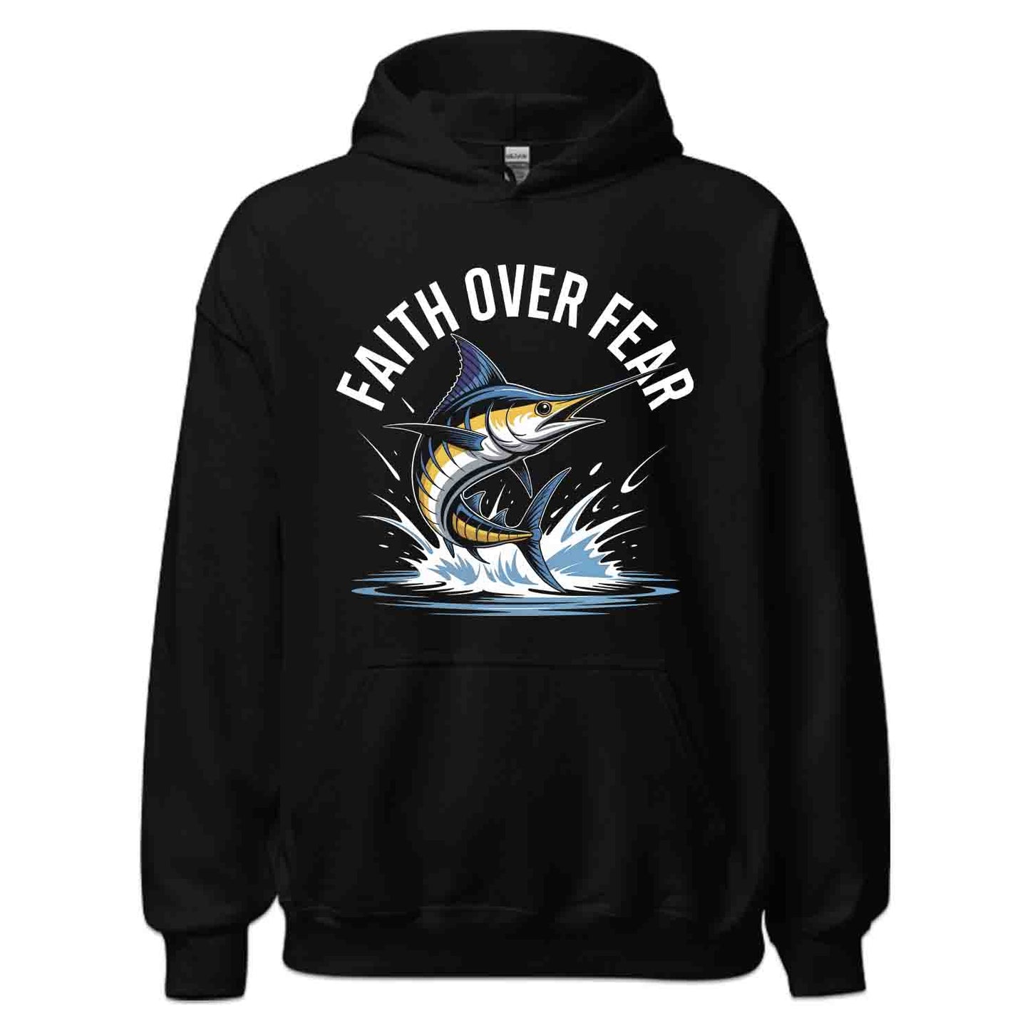 Faith Over Fear T-Shirt, Christian Angler Sweatshirt, Inspirational Fishing Hoodie | PRODUCT CODE: FTHABNMAD