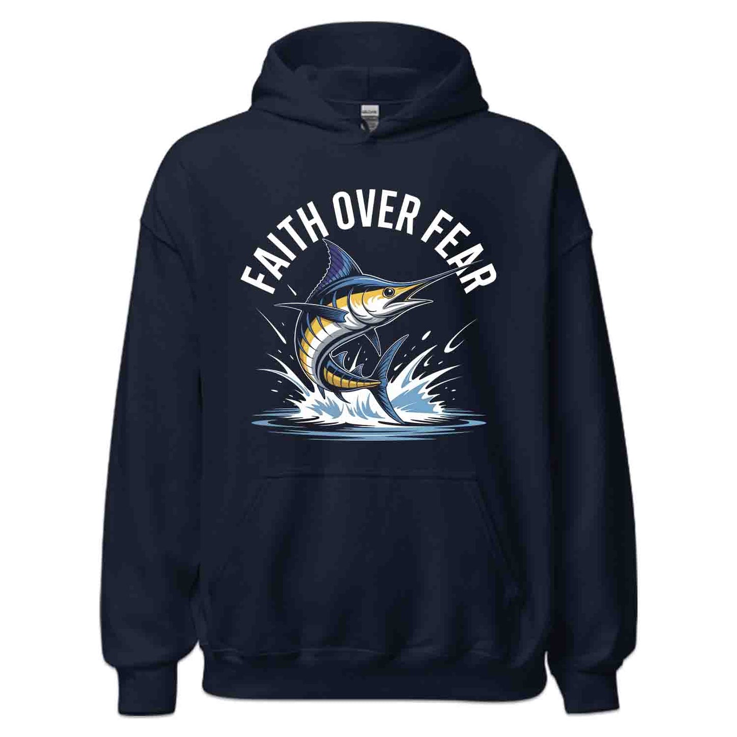 Faith Over Fear T-Shirt, Christian Angler Sweatshirt, Inspirational Fishing Hoodie | PRODUCT CODE: FTHABNMAD
