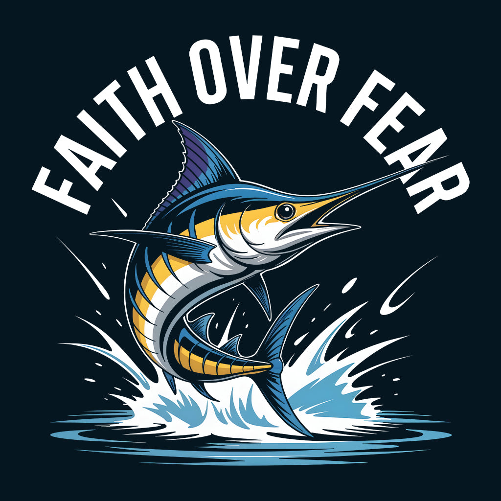 Faith Over Fear T-Shirt, Christian Angler Sweatshirt, Inspirational Fishing Hoodie | PRODUCT CODE: FTHABNMAD