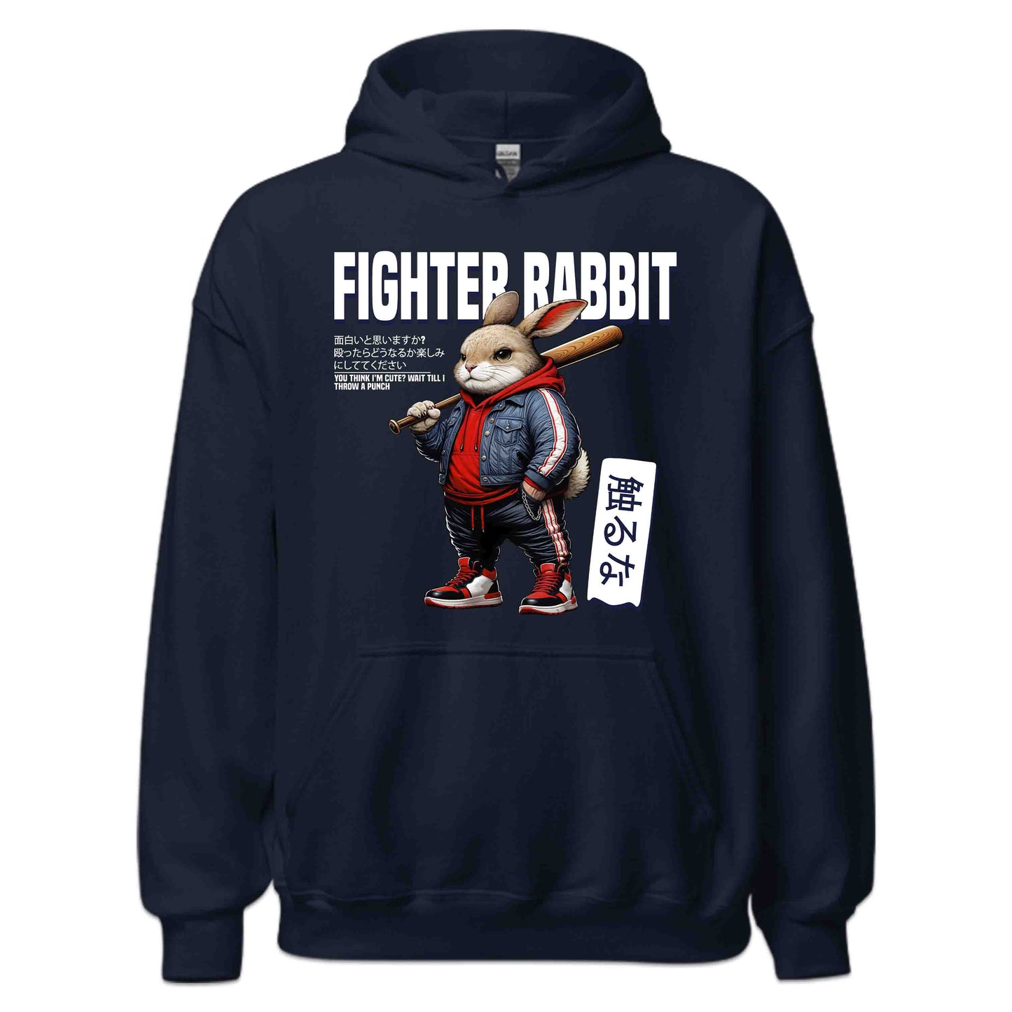 Fighter Rabbit Streetwear Tough Bunny with Baseball Bat | PRODUCT CODE: FTHGRBASTEWRN