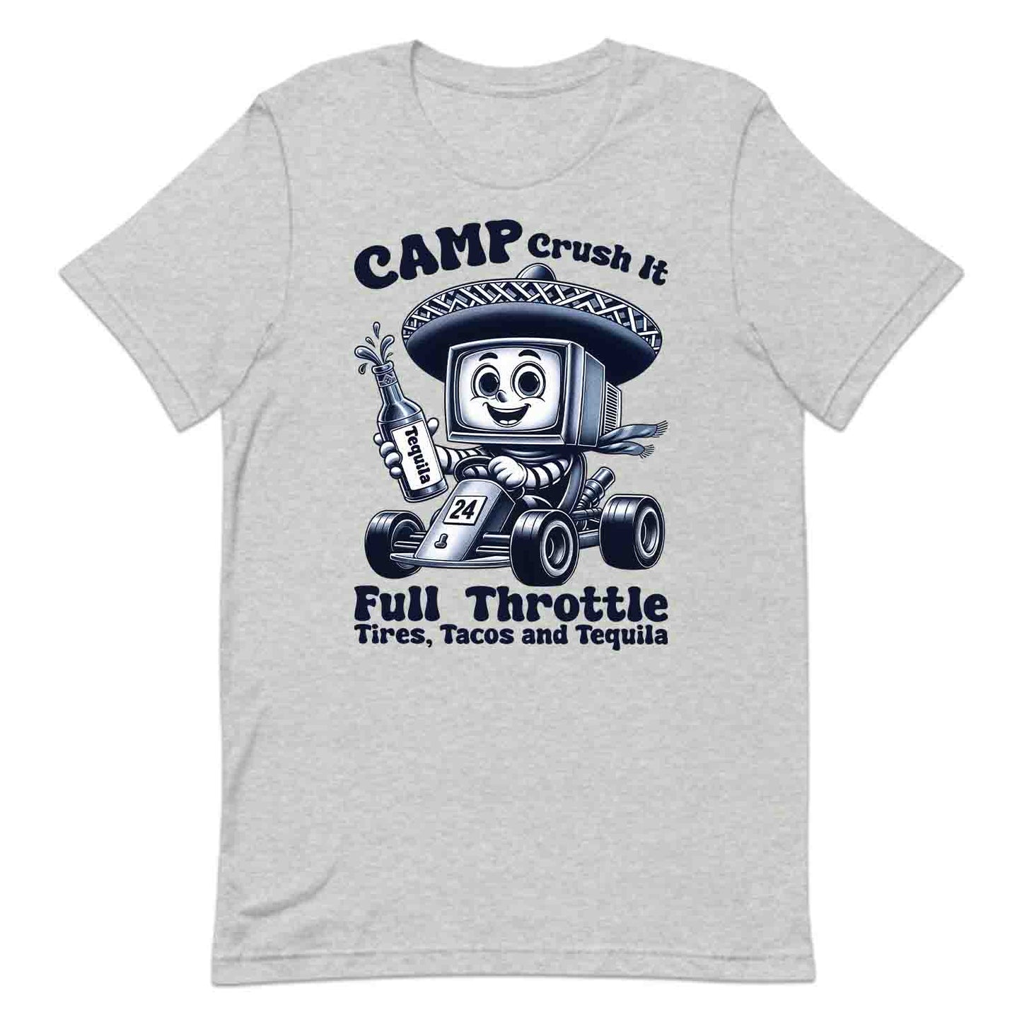 Funny Retro Go-Kart Racer T-Shirt, Sweatshirt, Hoodie – Vintage TV Sombrero Character & Fiesta Vibes | PRODUCT CODE: FUIENXRPGKYS