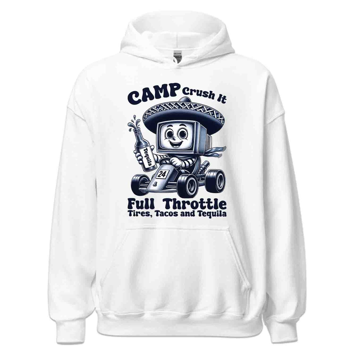 Funny Retro Go-Kart Racer T-Shirt, Sweatshirt, Hoodie – Vintage TV Sombrero Character & Fiesta Vibes | PRODUCT CODE: FUIENXRPGKYS