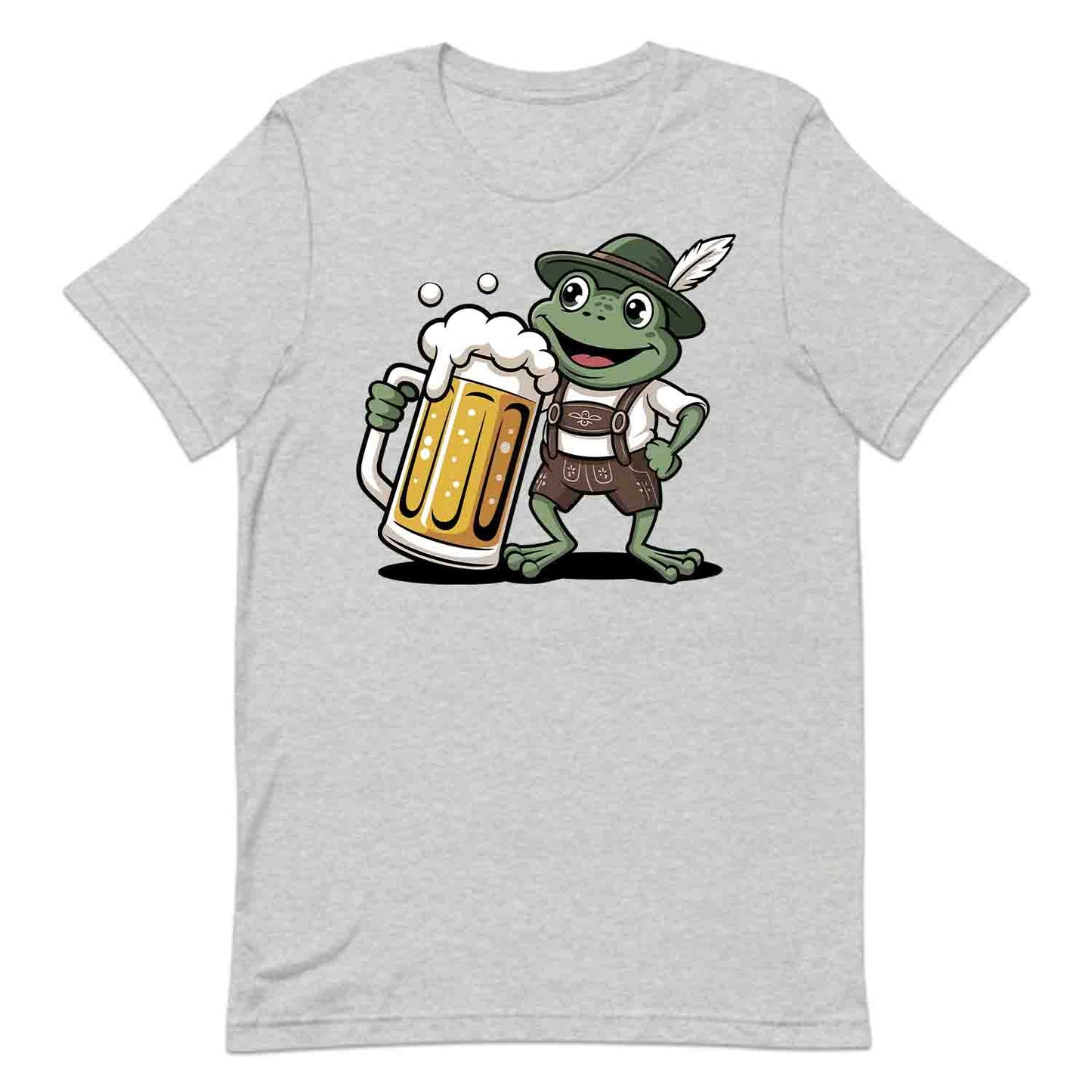 Hoppy Oktoberfest Frog T-Shirt, Cute Lederhosen Beer Mug Tee, Bavarian Drinking Shirt, Festival & Beer Lovers Top | PRODUCT CODE: FVCXGDUTR