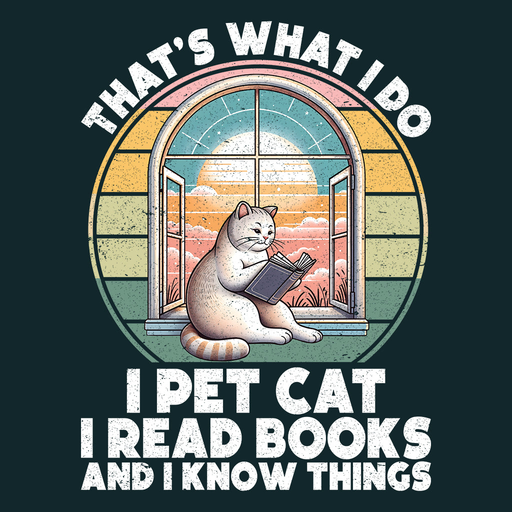Retro Book Lover Cat Tee | Cozy Reading Hoodie & Sweatshirt | PRODUCT CODE: FYNBEKAPEQN