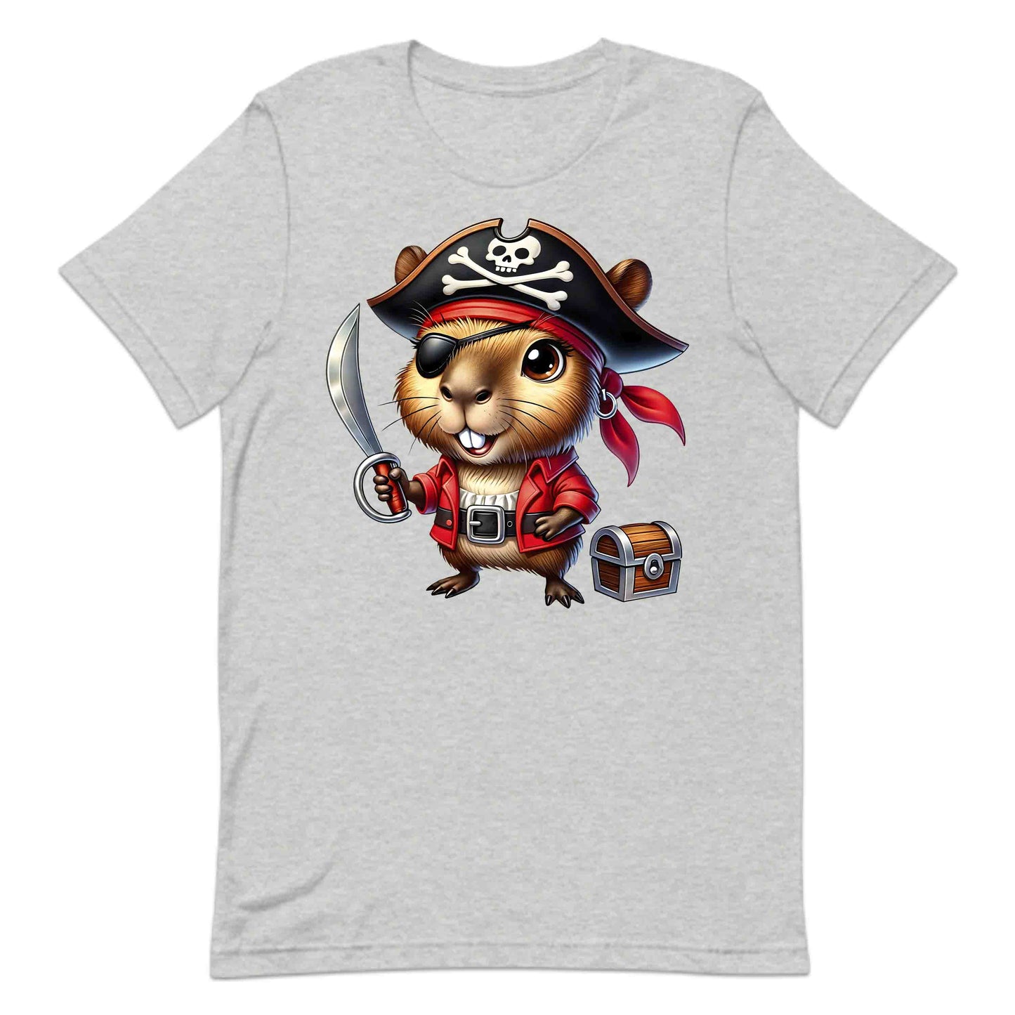 Funny Pirate Capybara Nautical Adventure Rodent Pirate Holding Sword | PRODUCT CODE: FYNPRTECYPB