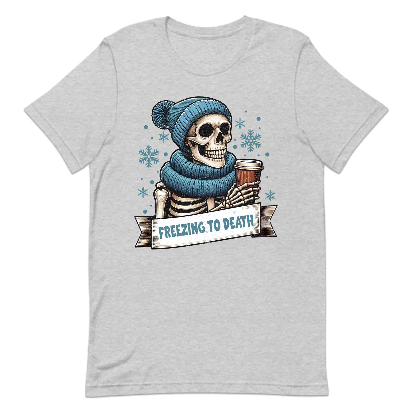 Freezing To Death Skeleton Christmas Dark Humor Edgy Xmas | PRODUCT CODE: FZRNGTDSKLCM