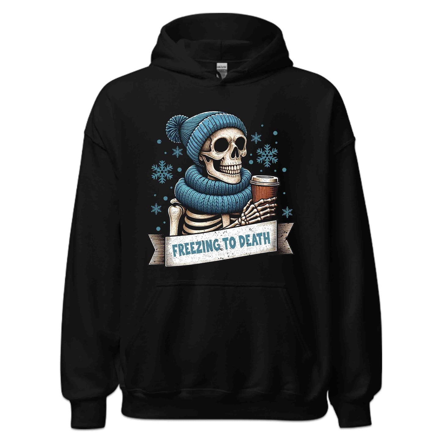 Freezing To Death Skeleton Christmas Dark Humor Edgy Xmas | PRODUCT CODE: FZRNGTDSKLCM