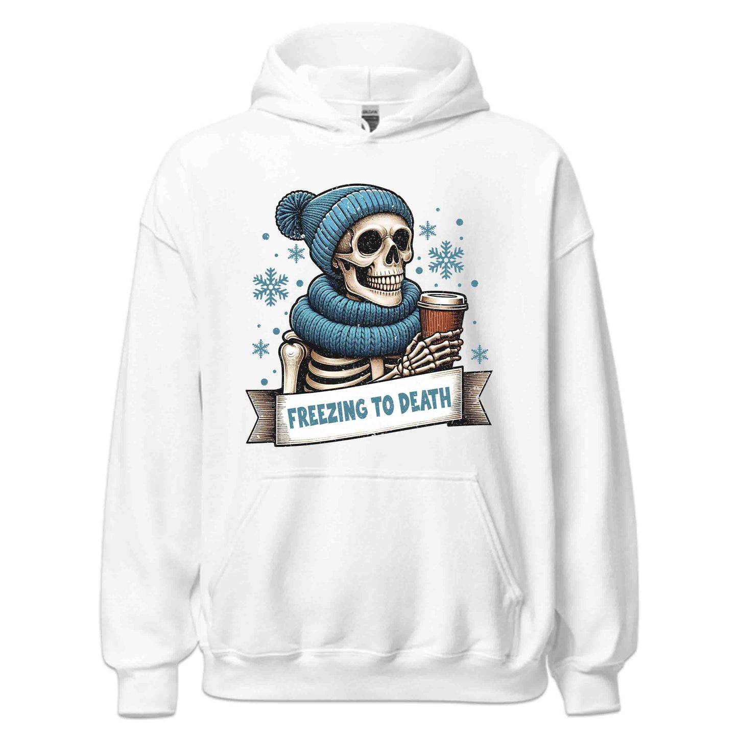 Freezing To Death Skeleton Christmas Dark Humor Edgy Xmas | PRODUCT CODE: FZRNGTDSKLCM