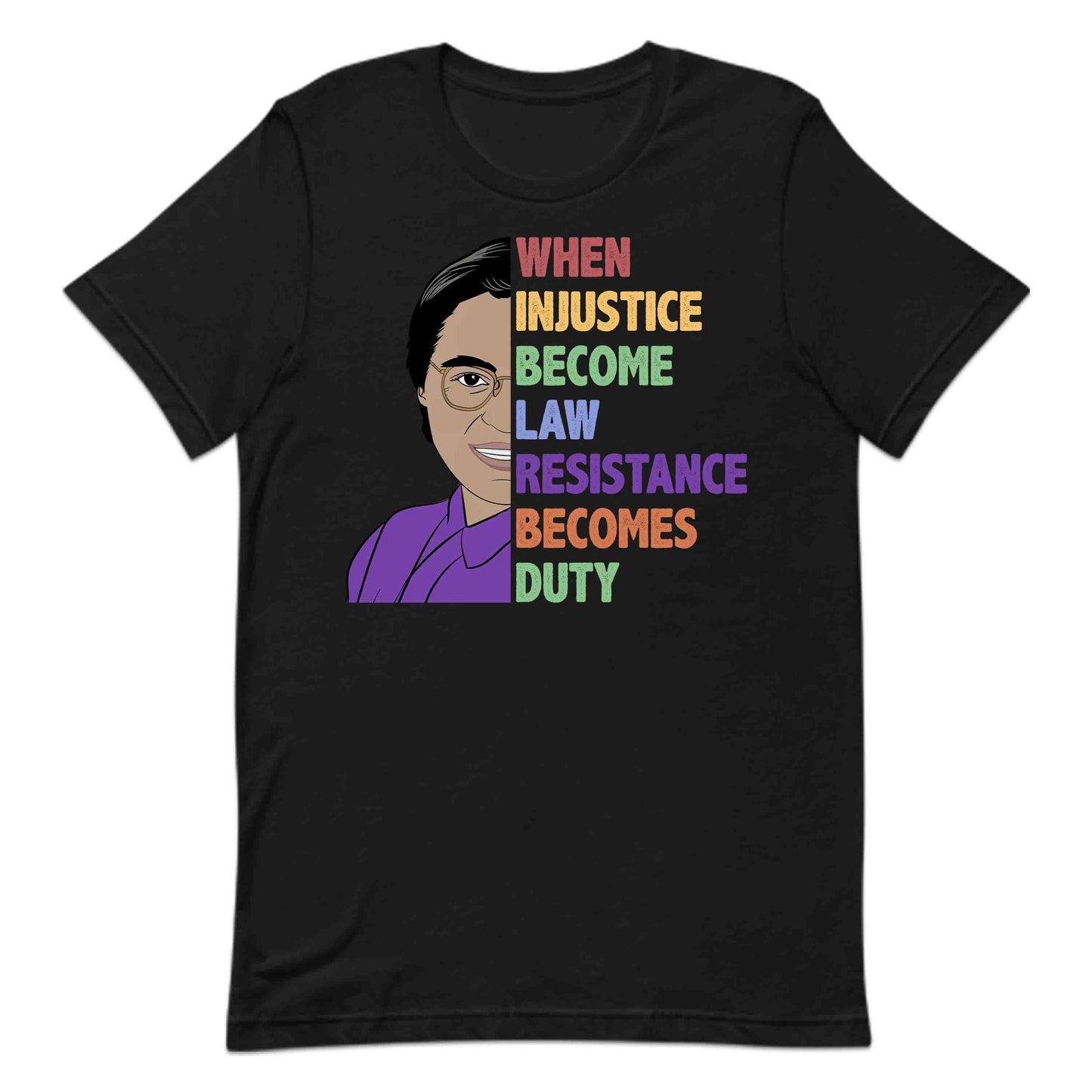 RBG When Injustice Becomes Law Resistance Becomes Duty Political Protest Feminist Ruth Bader Ginsburg | PRODUCT CODE: GBRWHNJUST