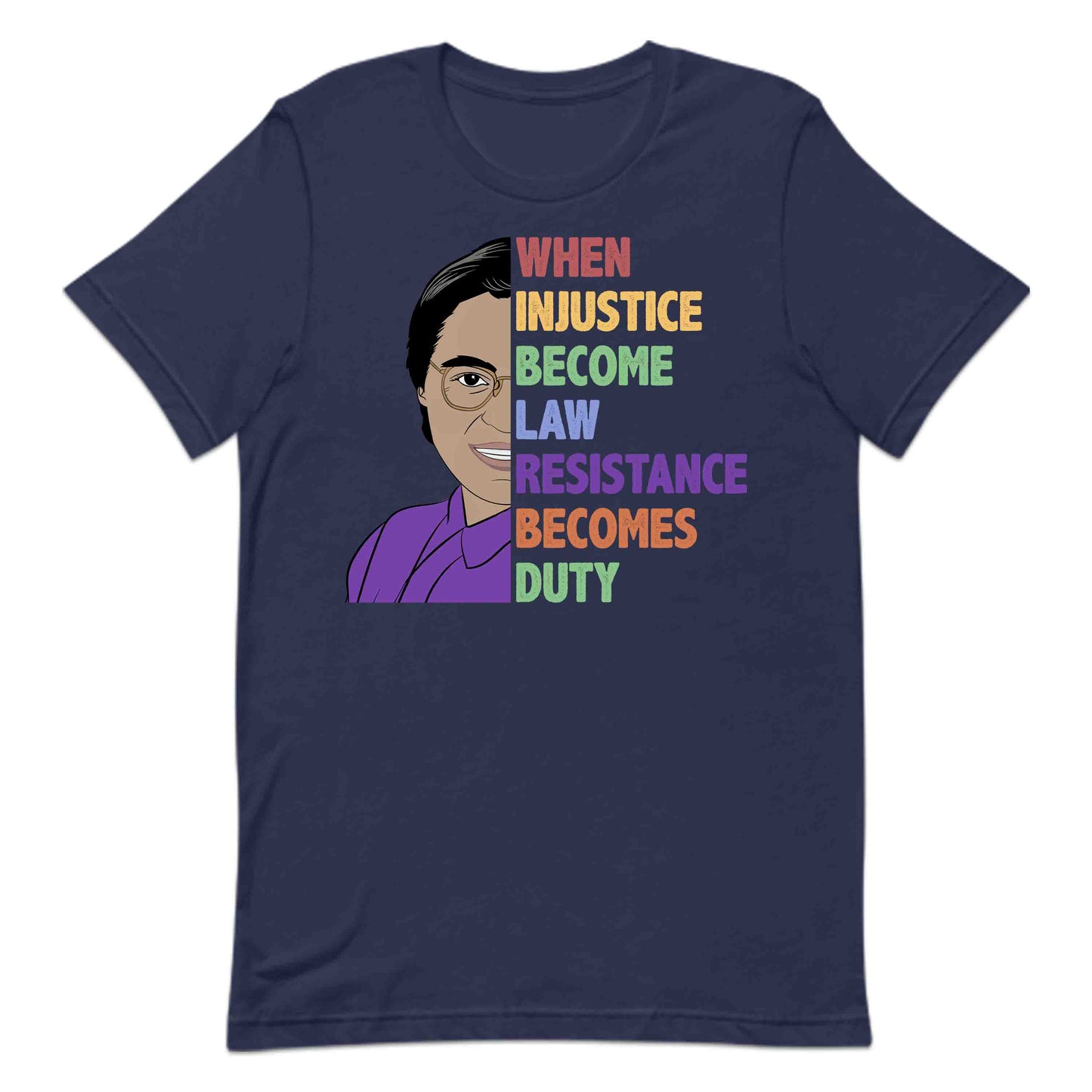 RBG When Injustice Becomes Law Resistance Becomes Duty Political Protest Feminist Ruth Bader Ginsburg | PRODUCT CODE: GBRWHNJUST