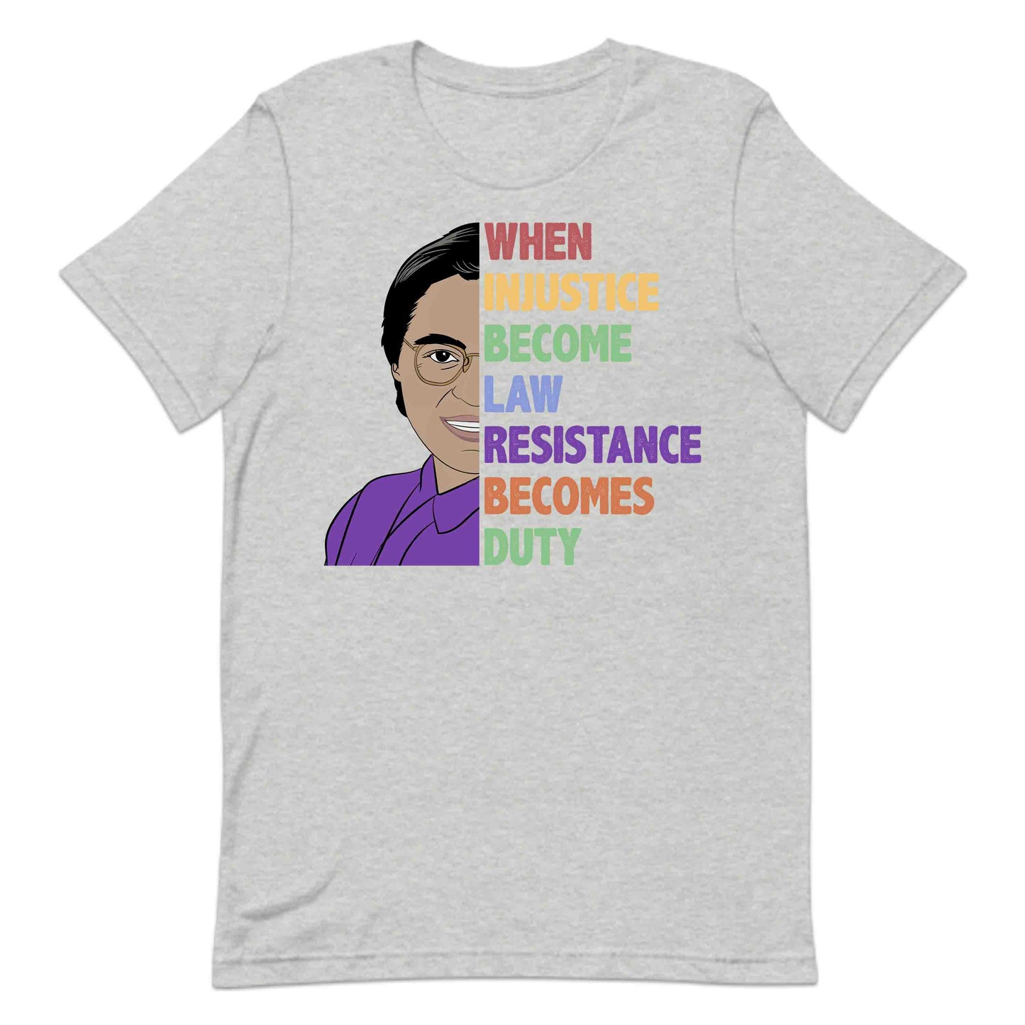 RBG When Injustice Becomes Law Resistance Becomes Duty Political Protest Feminist Ruth Bader Ginsburg | PRODUCT CODE: GBRWHNJUST