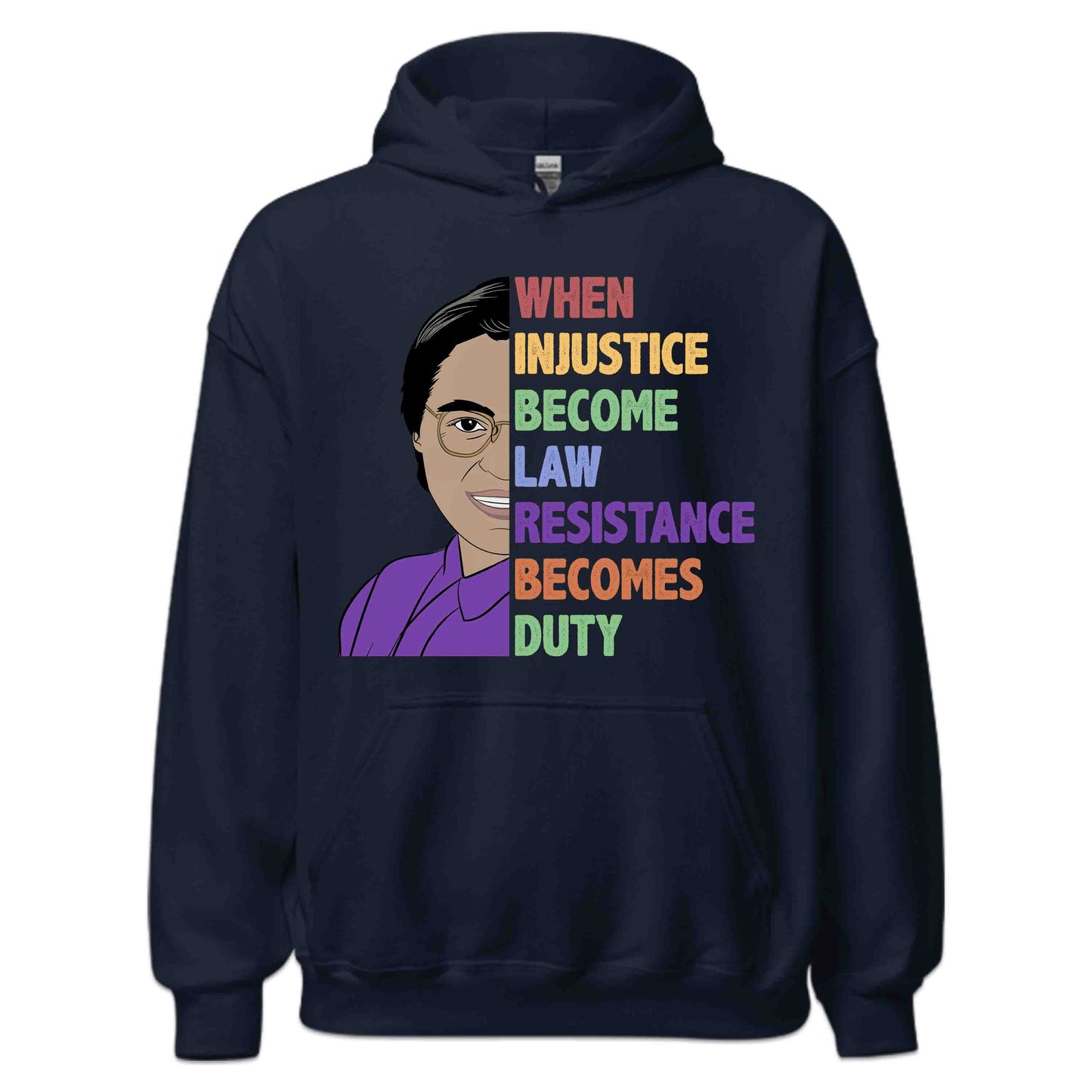 RBG When Injustice Becomes Law Resistance Becomes Duty Political Protest Feminist Ruth Bader Ginsburg | PRODUCT CODE: GBRWHNJUST