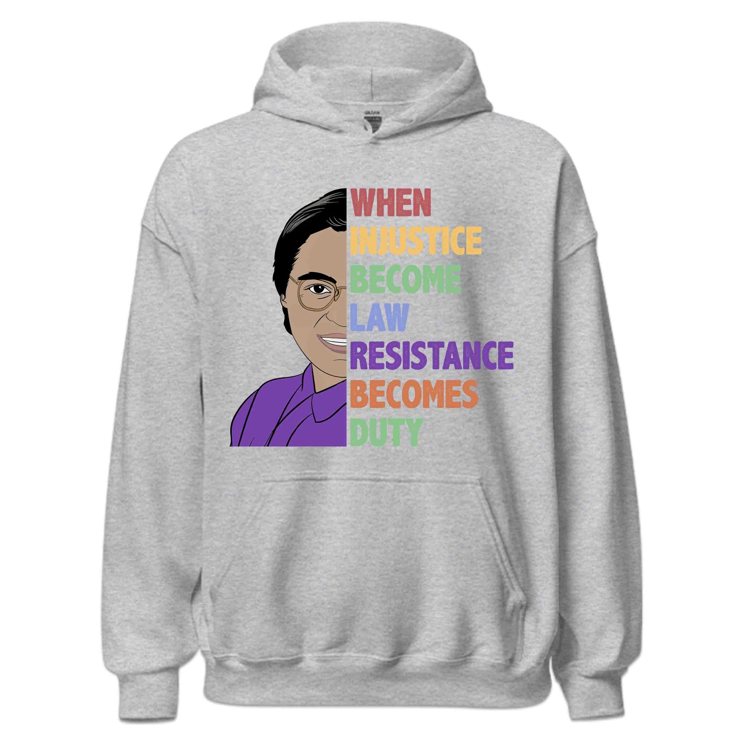 RBG When Injustice Becomes Law Resistance Becomes Duty Political Protest Feminist Ruth Bader Ginsburg | PRODUCT CODE: GBRWHNJUST