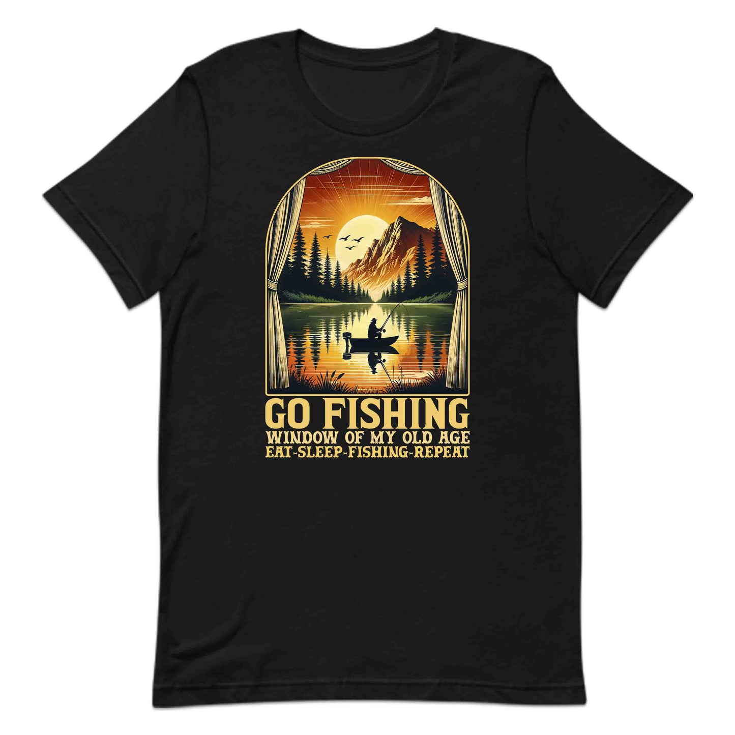Go Fishing Retro Sunset Eat Sleep Fishing Repeat | PRODUCT CODE: GFSHNRTSNUF