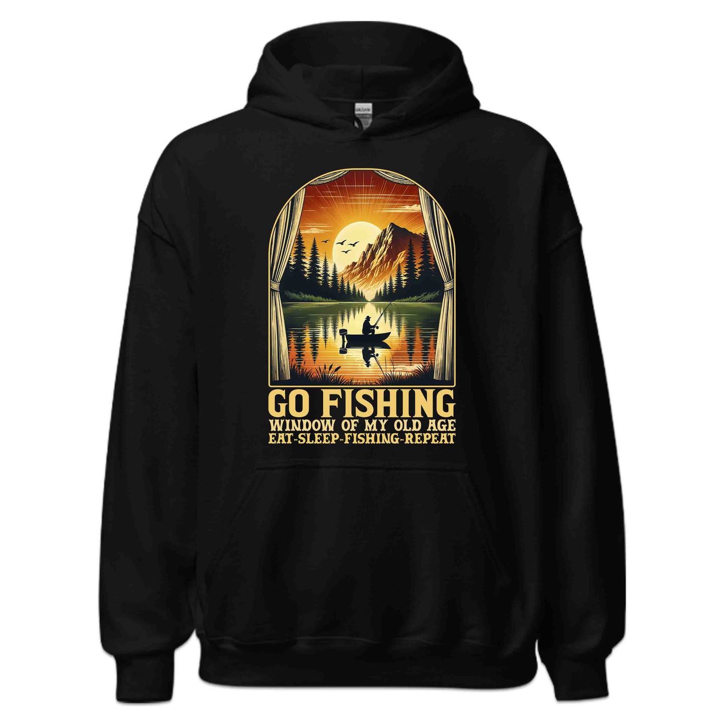 Go Fishing Retro Sunset Eat Sleep Fishing Repeat | PRODUCT CODE: GFSHNRTSNUF