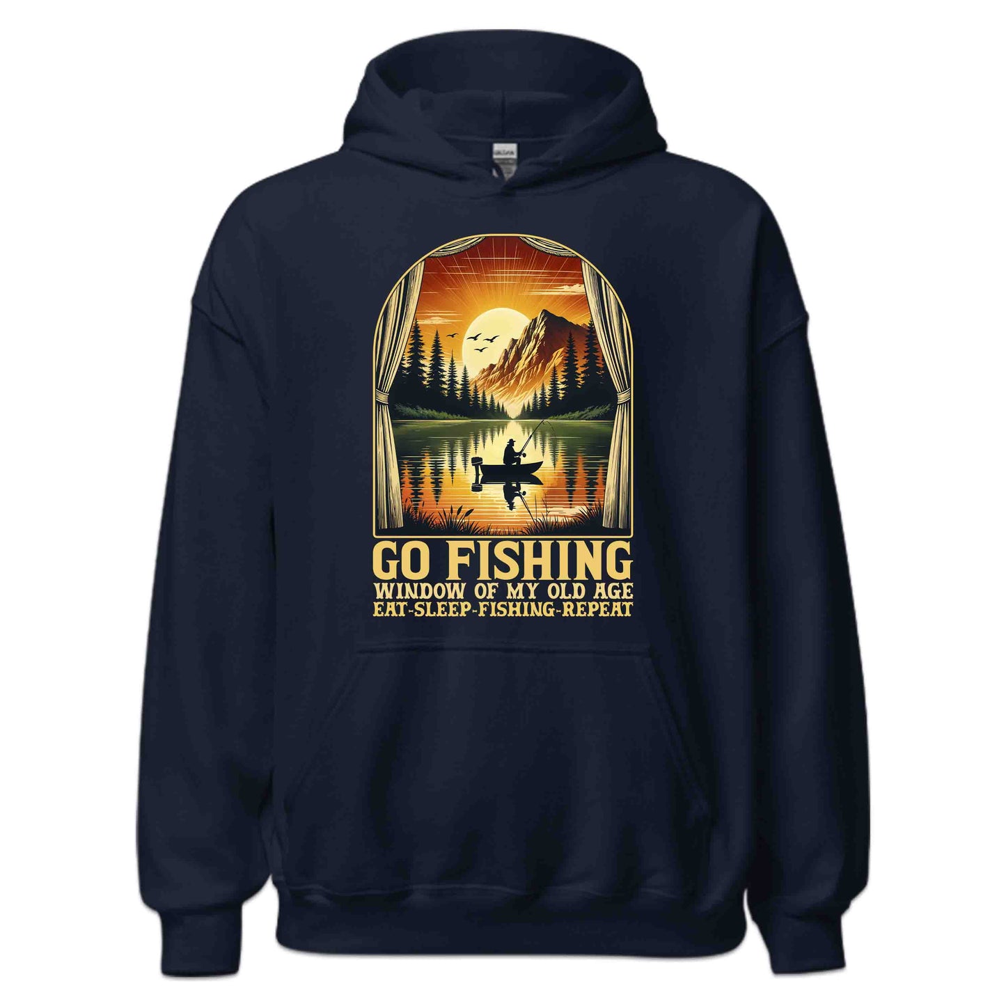 Go Fishing Retro Sunset Eat Sleep Fishing Repeat | PRODUCT CODE: GFSHNRTSNUF
