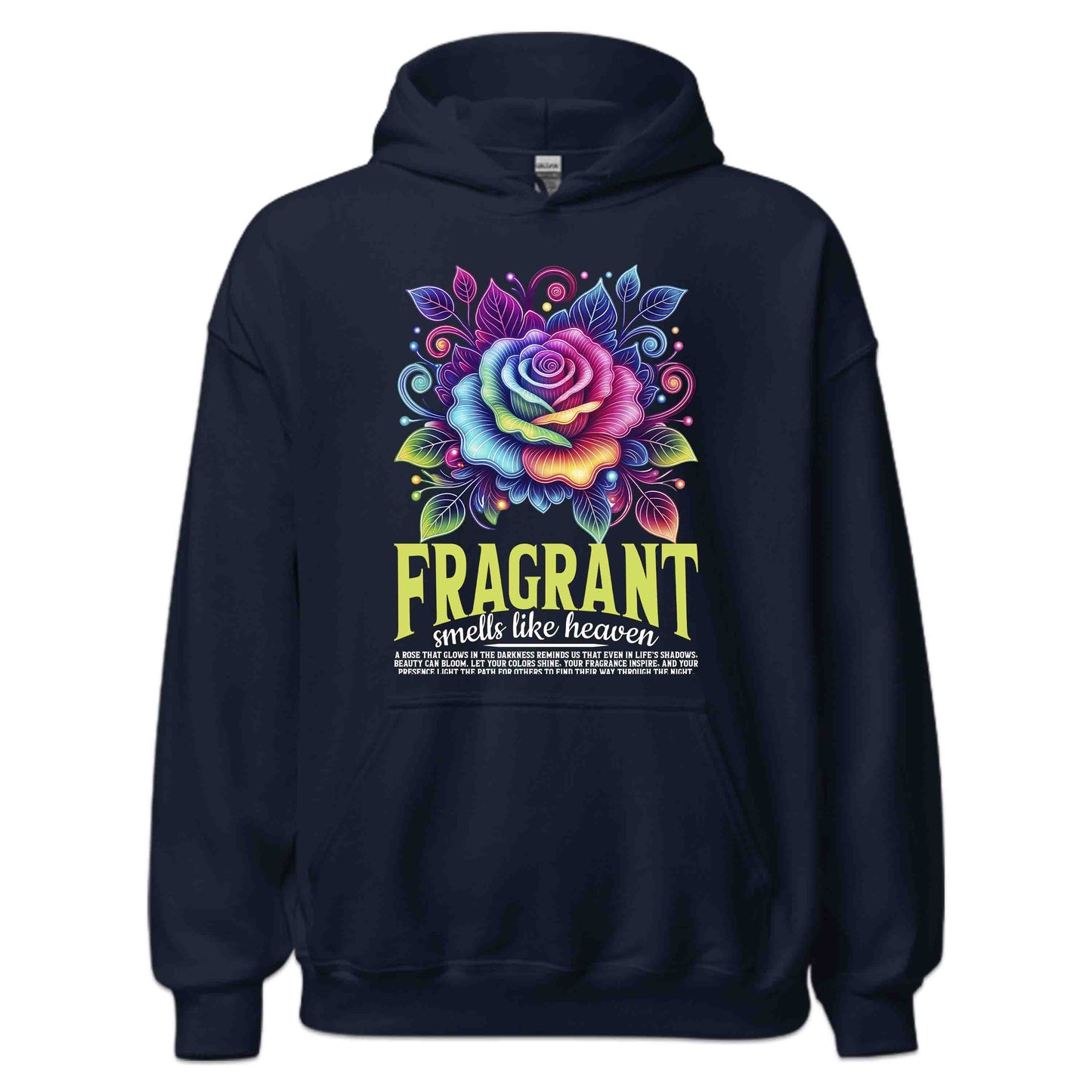 Fragrant Rose Artistic Neon Floral Inspiring Uplifting Quote | PRODUCT CODE: GHFRSATFNOLU