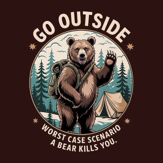 Go Outside Bear – Sarcastic Wilderness Hiking T-Shirt, Sweatshirt & Hoodie | PRODUCT CODE: GKLHQWEOIH