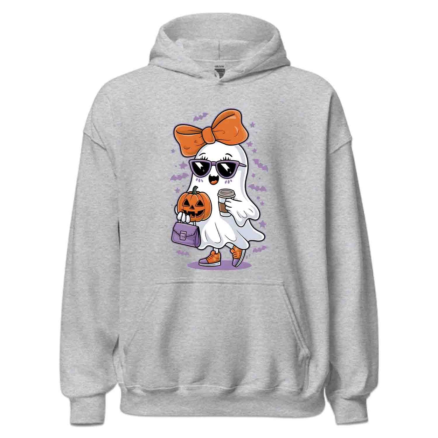 Cute Girly Ghost T-Shirt, Spooky Chic Sweatshirt, Pumpkin Coffee Hoodie | PRODUCT CODE: GKLWRYIHCN