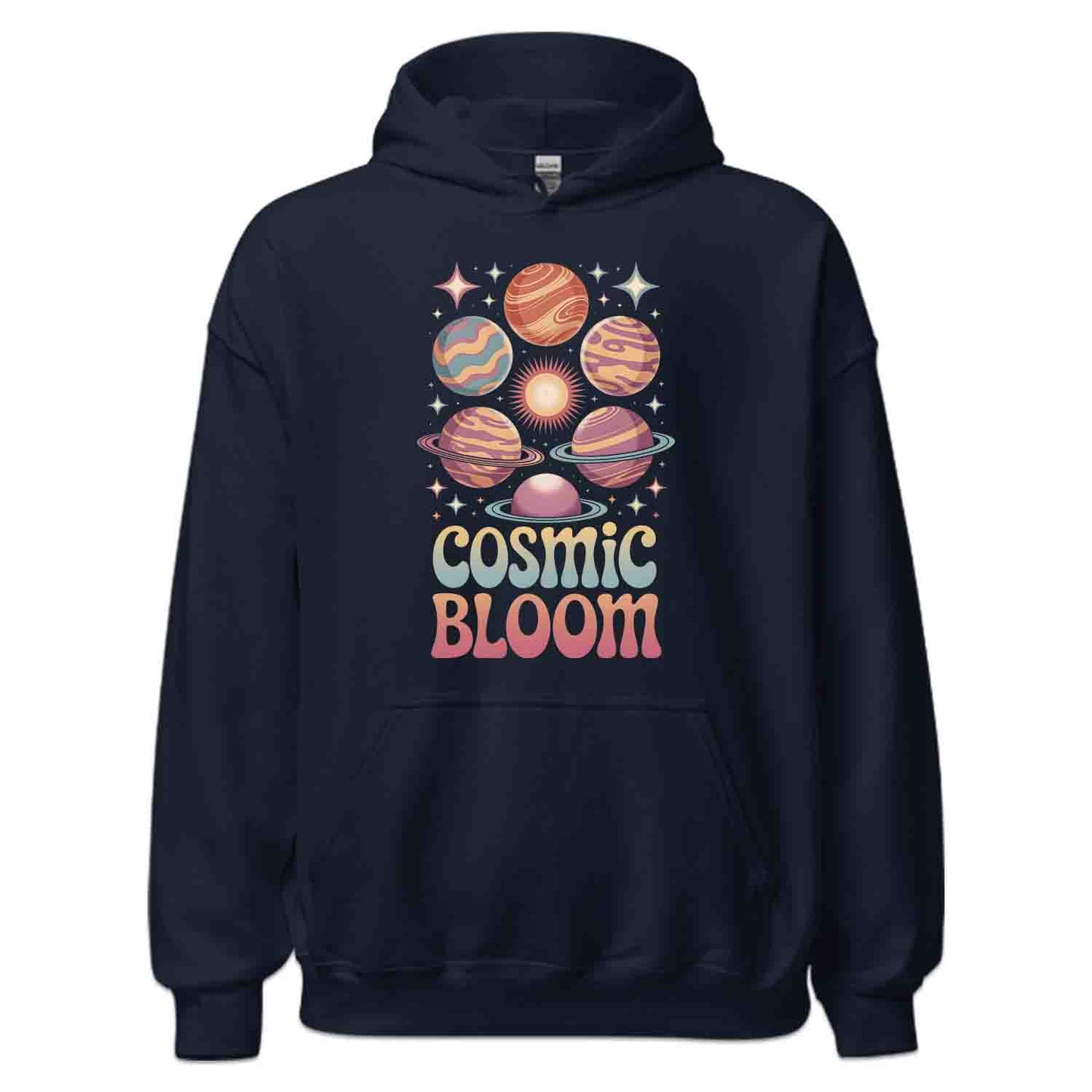 Groovy Cosmic Bloom T-Shirt, Retro Space Sweatshirt, Psychedelic Planet Hoodie | PRODUCT CODE: GKQHGWE