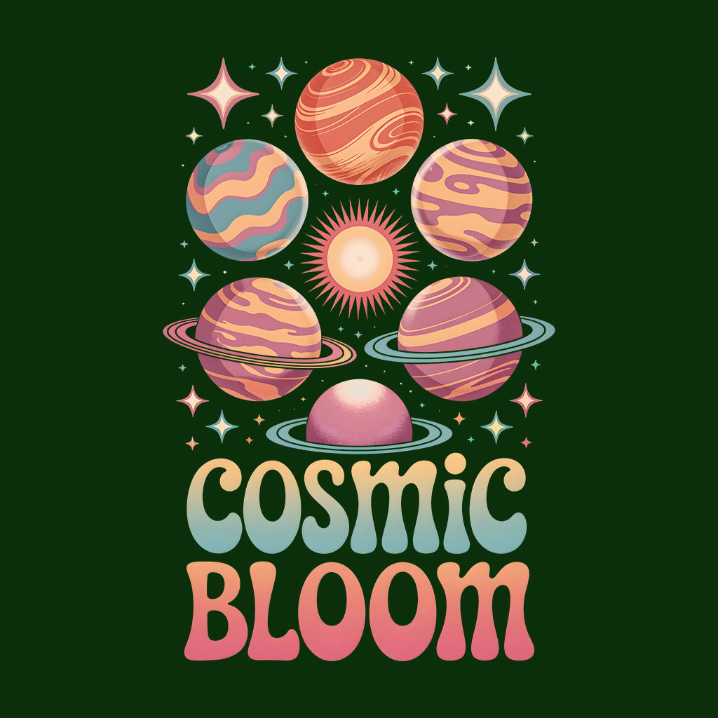 Groovy Cosmic Bloom T-Shirt, Retro Space Sweatshirt, Psychedelic Planet Hoodie | PRODUCT CODE: GKQHGWE
