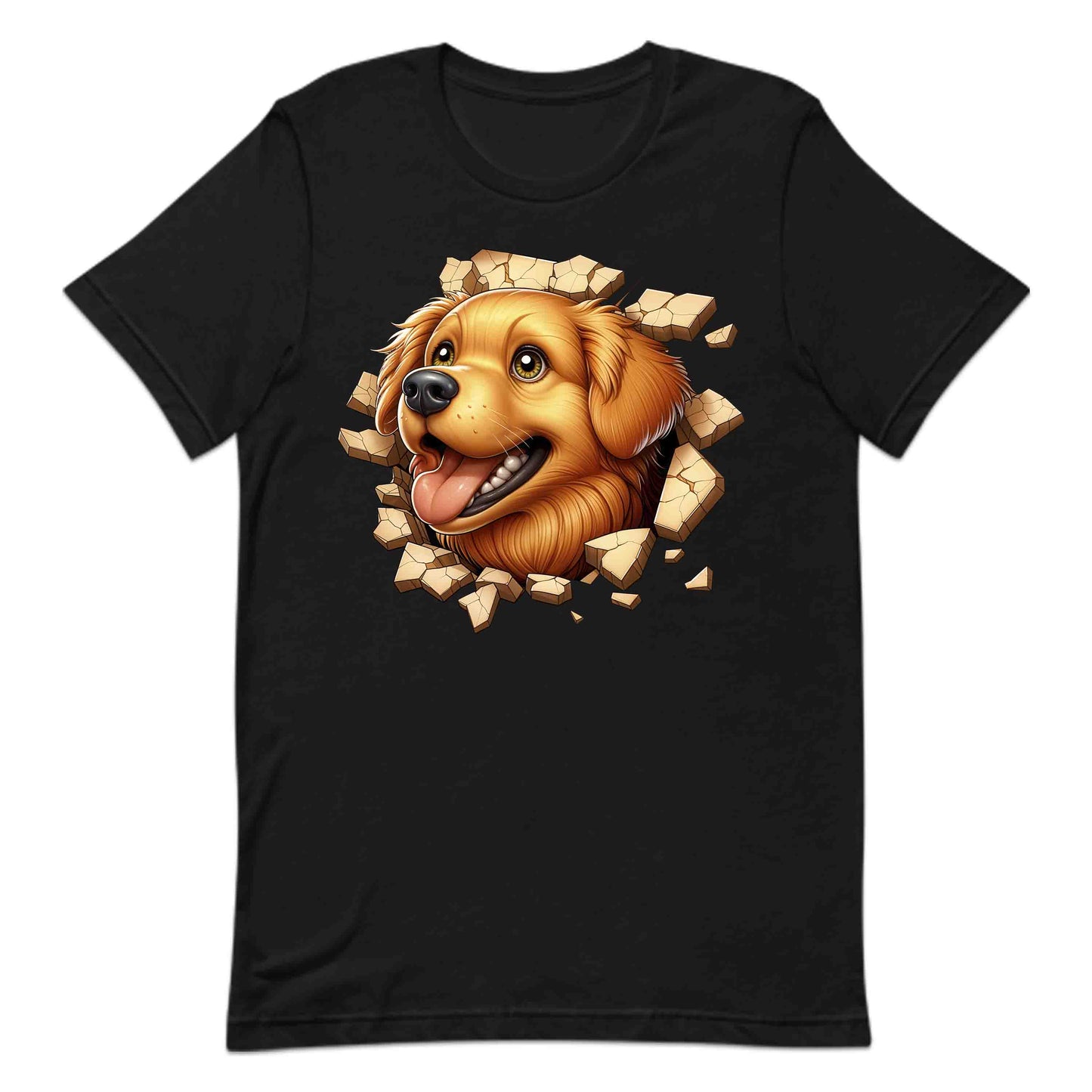 Golden Retriever Breaking Through Wall 3D Realistic Dog | PRODUCT CODE: GLDNRTVEBKMNW