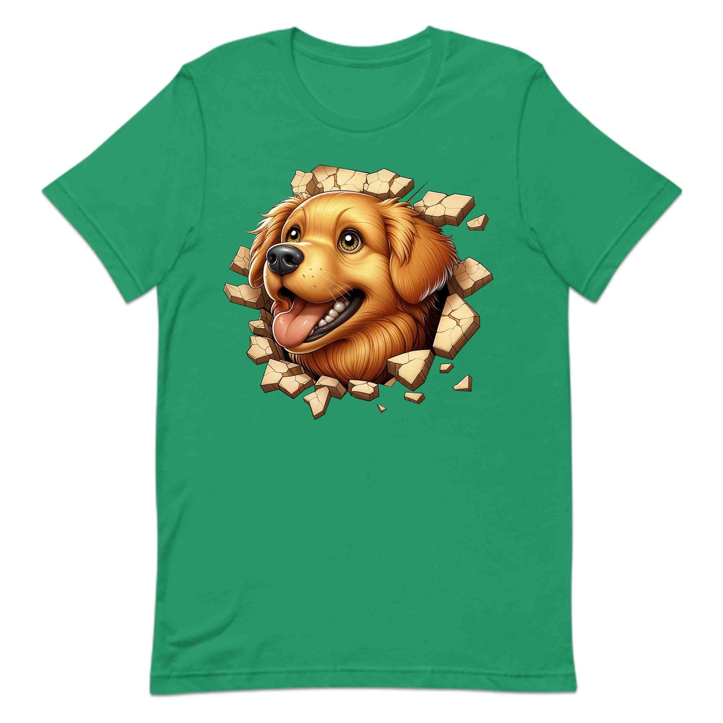 Golden Retriever Breaking Through Wall 3D Realistic Dog | PRODUCT CODE: GLDNRTVEBKMNW