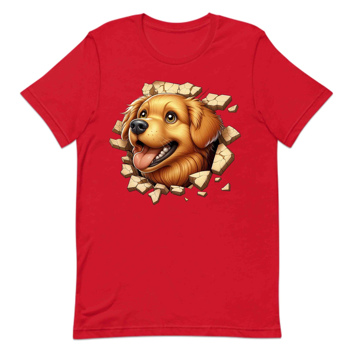 Golden Retriever Breaking Through Wall 3D Realistic Dog | PRODUCT CODE: GLDNRTVEBKMNW