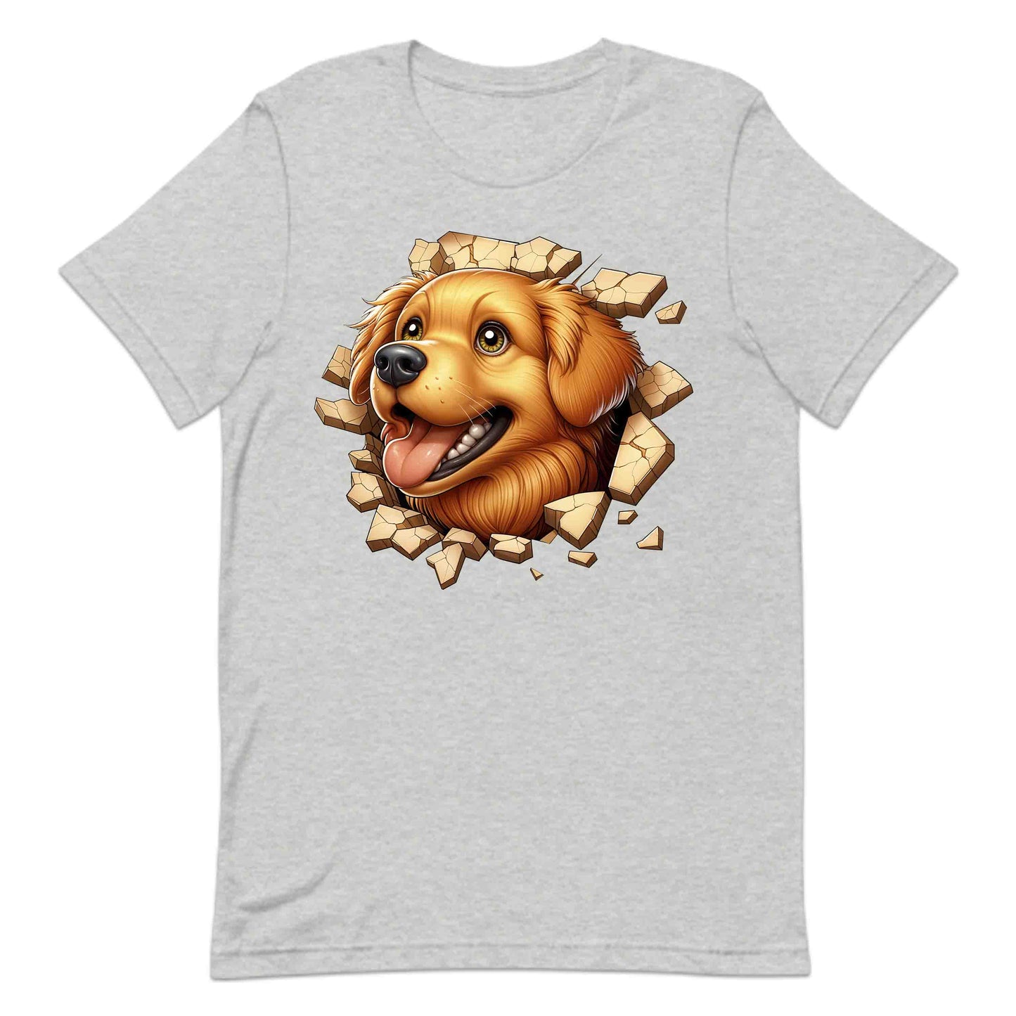 Golden Retriever Breaking Through Wall 3D Realistic Dog | PRODUCT CODE: GLDNRTVEBKMNW