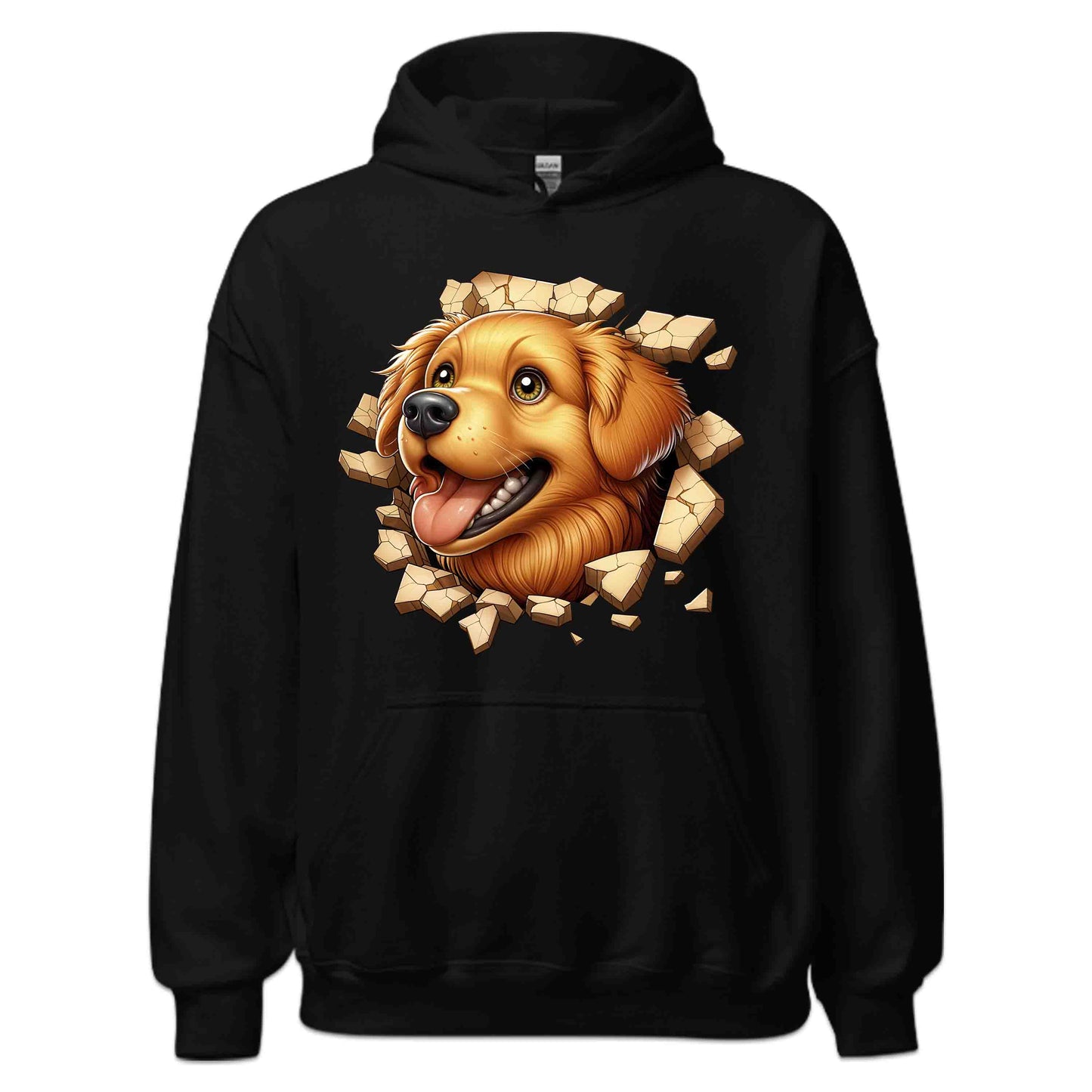 Golden Retriever Breaking Through Wall 3D Realistic Dog | PRODUCT CODE: GLDNRTVEBKMNW