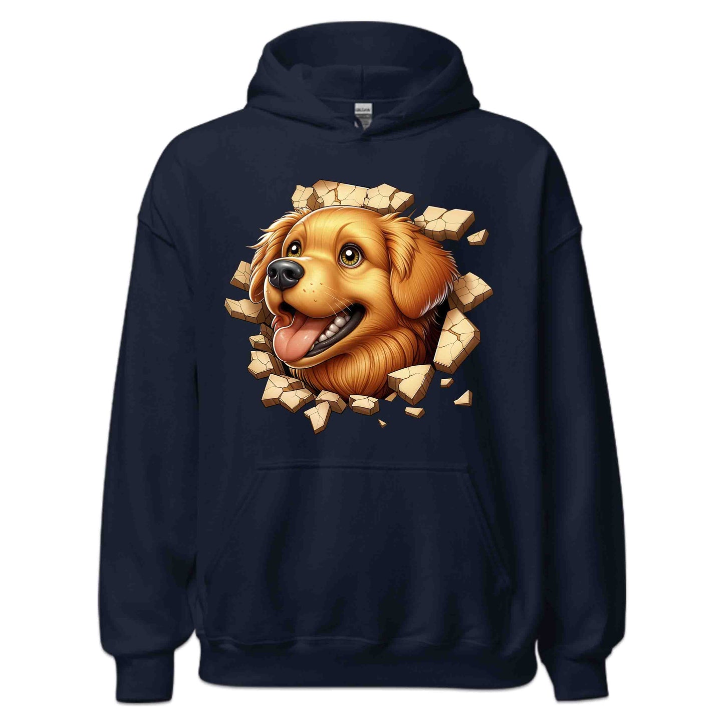 Golden Retriever Breaking Through Wall 3D Realistic Dog | PRODUCT CODE: GLDNRTVEBKMNW