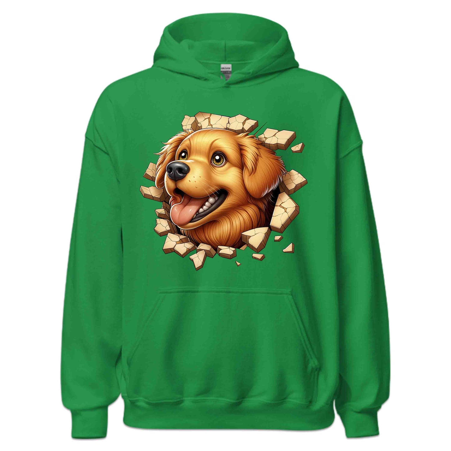 Golden Retriever Breaking Through Wall 3D Realistic Dog | PRODUCT CODE: GLDNRTVEBKMNW