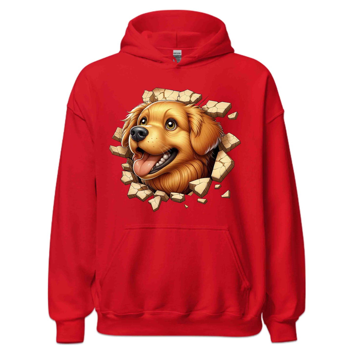 Golden Retriever Breaking Through Wall 3D Realistic Dog | PRODUCT CODE: GLDNRTVEBKMNW