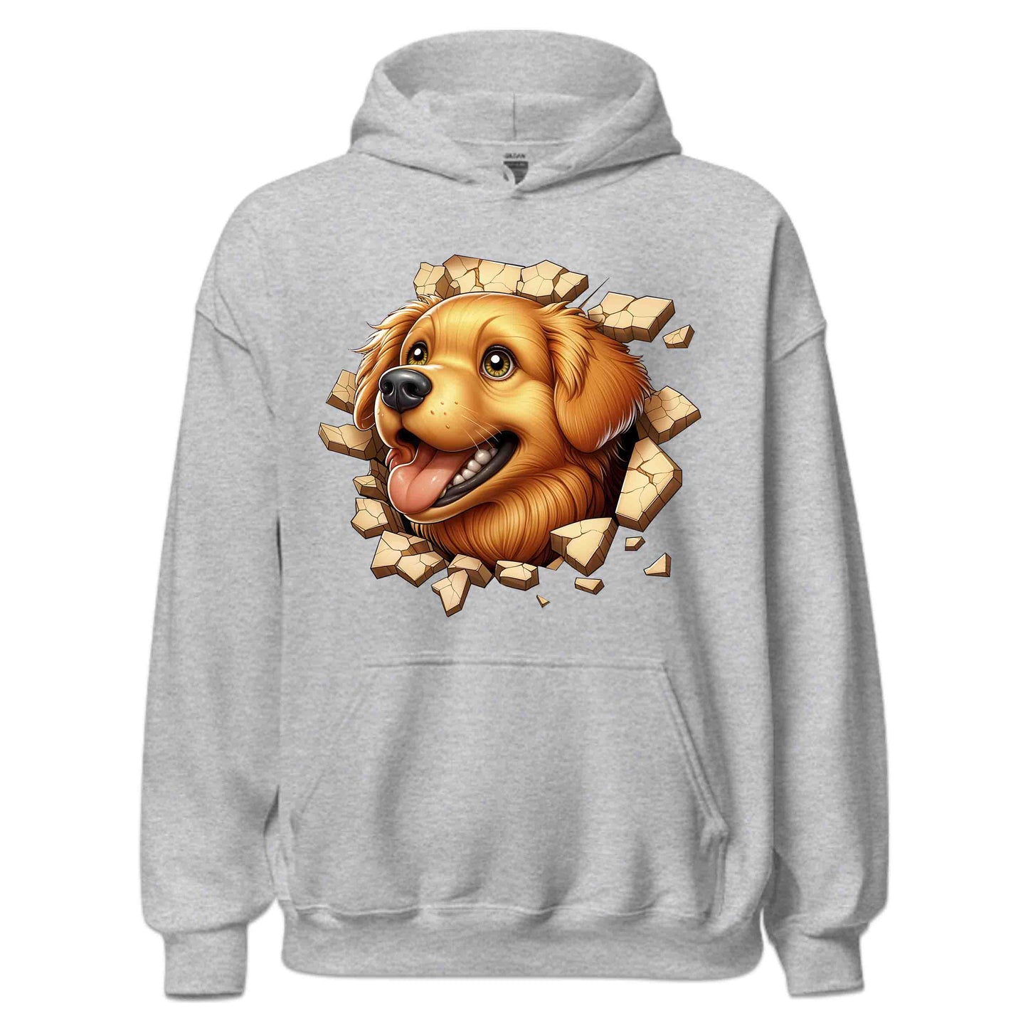 Golden Retriever Breaking Through Wall 3D Realistic Dog | PRODUCT CODE: GLDNRTVEBKMNW