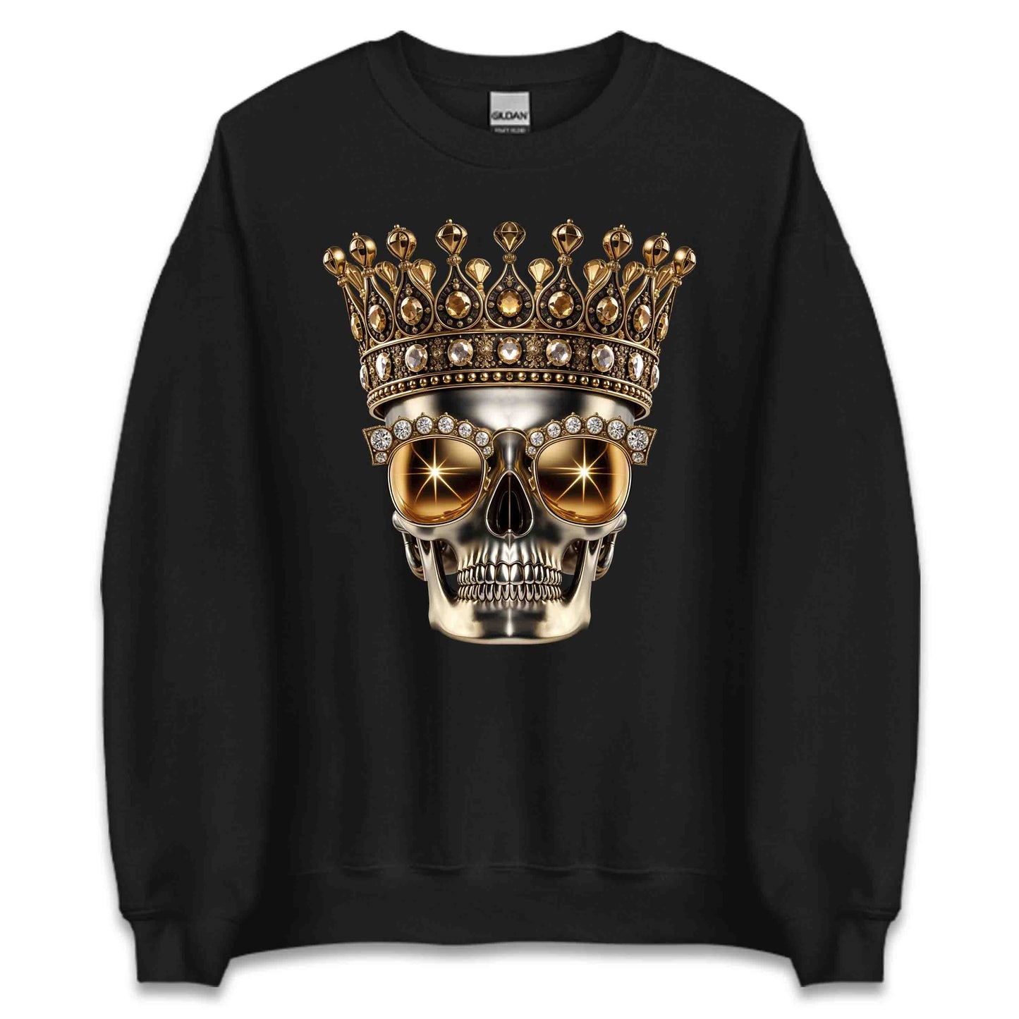 Golden Skull Crown Luxury Meets Boldness Gothic Rock and Punk Style | PRODUCT CODE: GLDSKULCWRN