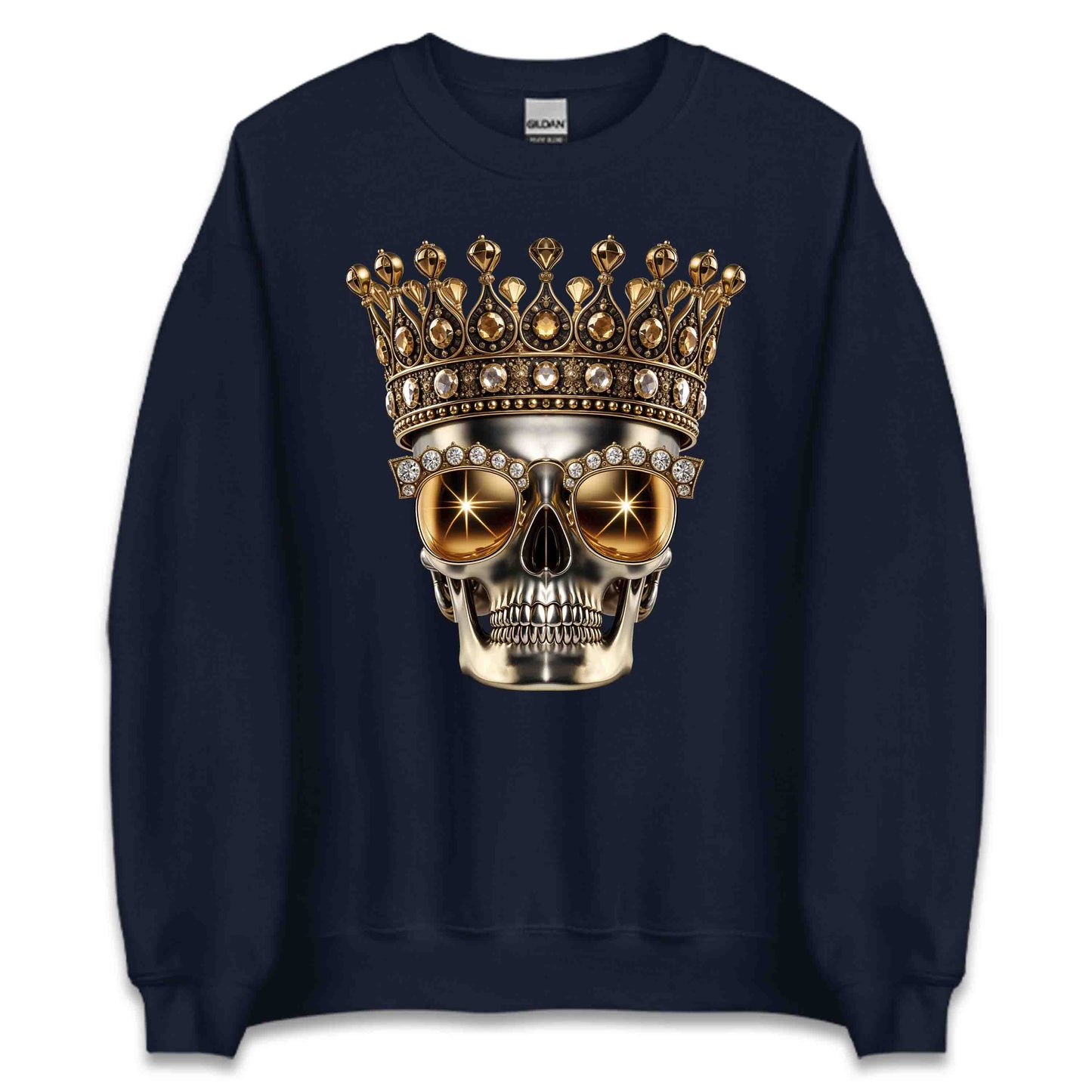 Golden Skull Crown Luxury Meets Boldness Gothic Rock and Punk Style | PRODUCT CODE: GLDSKULCWRN