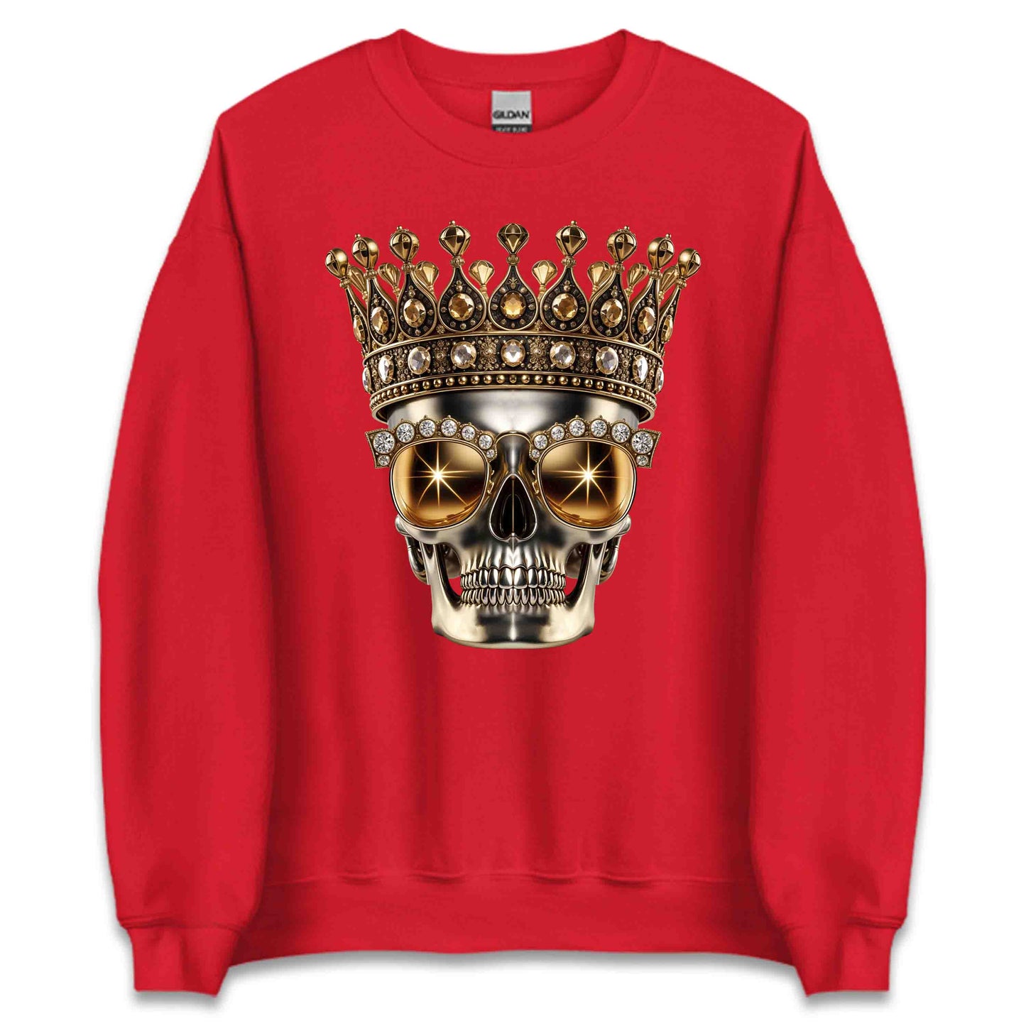 Golden Skull Crown Luxury Meets Boldness Gothic Rock and Punk Style | PRODUCT CODE: GLDSKULCWRN