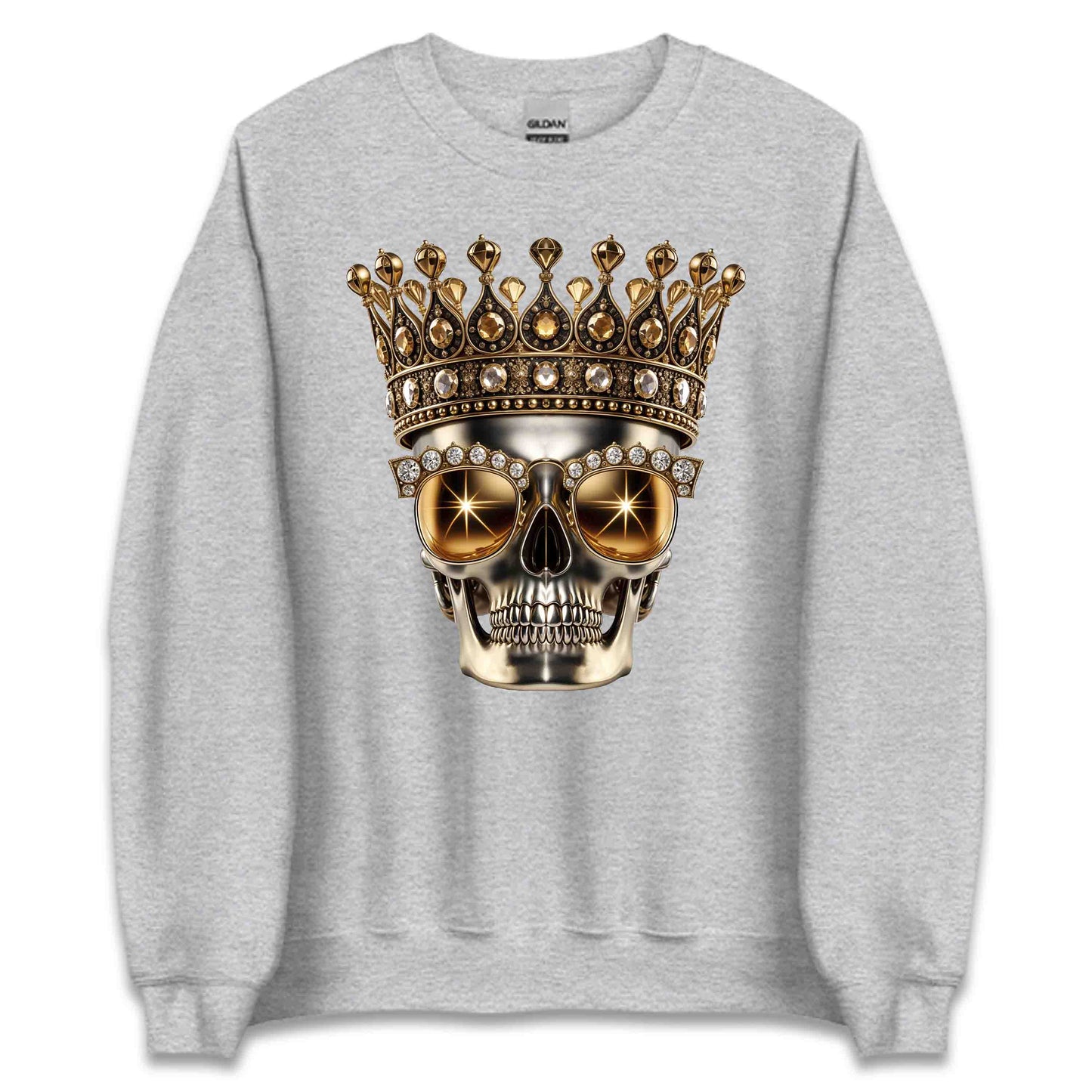 Golden Skull Crown Luxury Meets Boldness Gothic Rock and Punk Style | PRODUCT CODE: GLDSKULCWRN