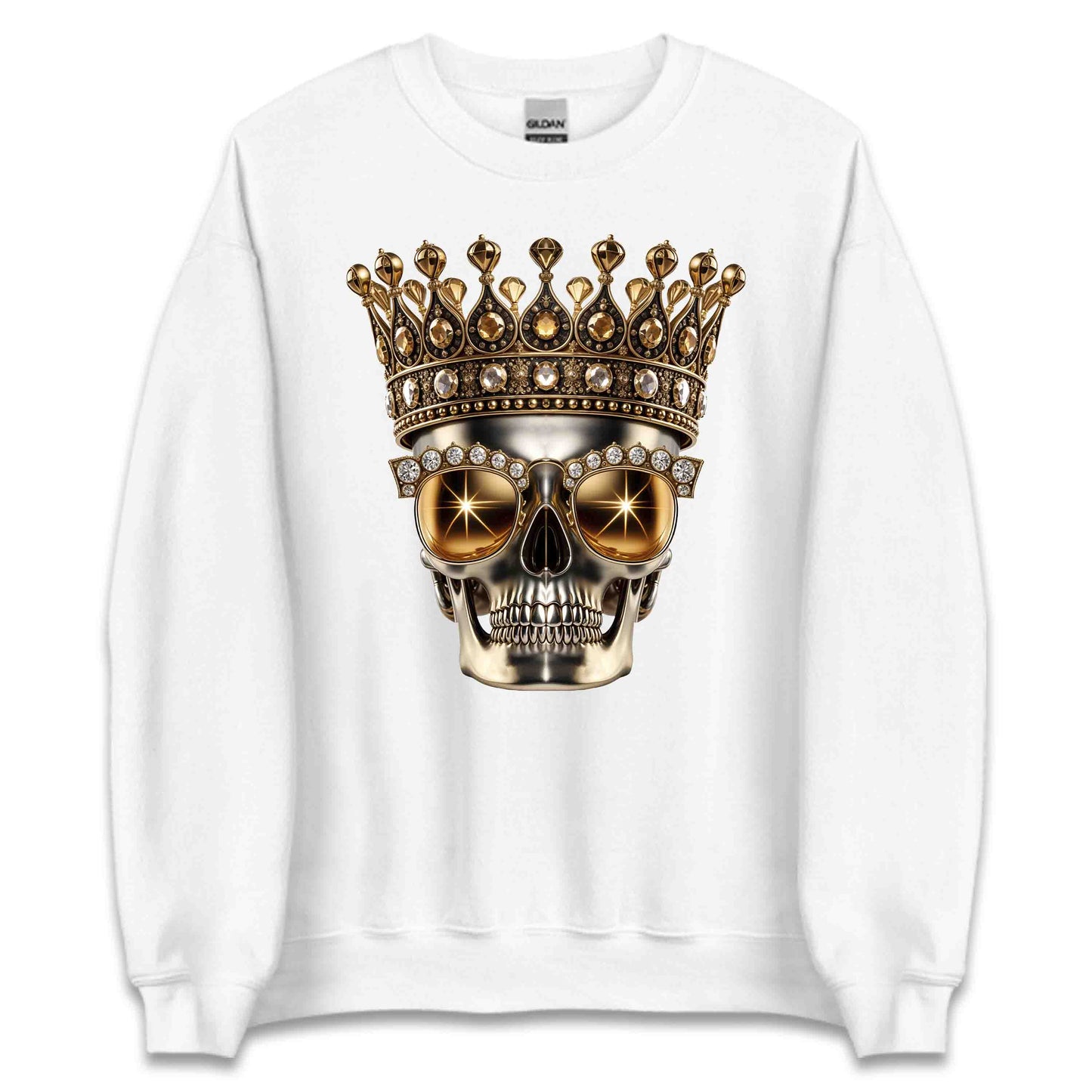 Golden Skull Crown Luxury Meets Boldness Gothic Rock and Punk Style | PRODUCT CODE: GLDSKULCWRN