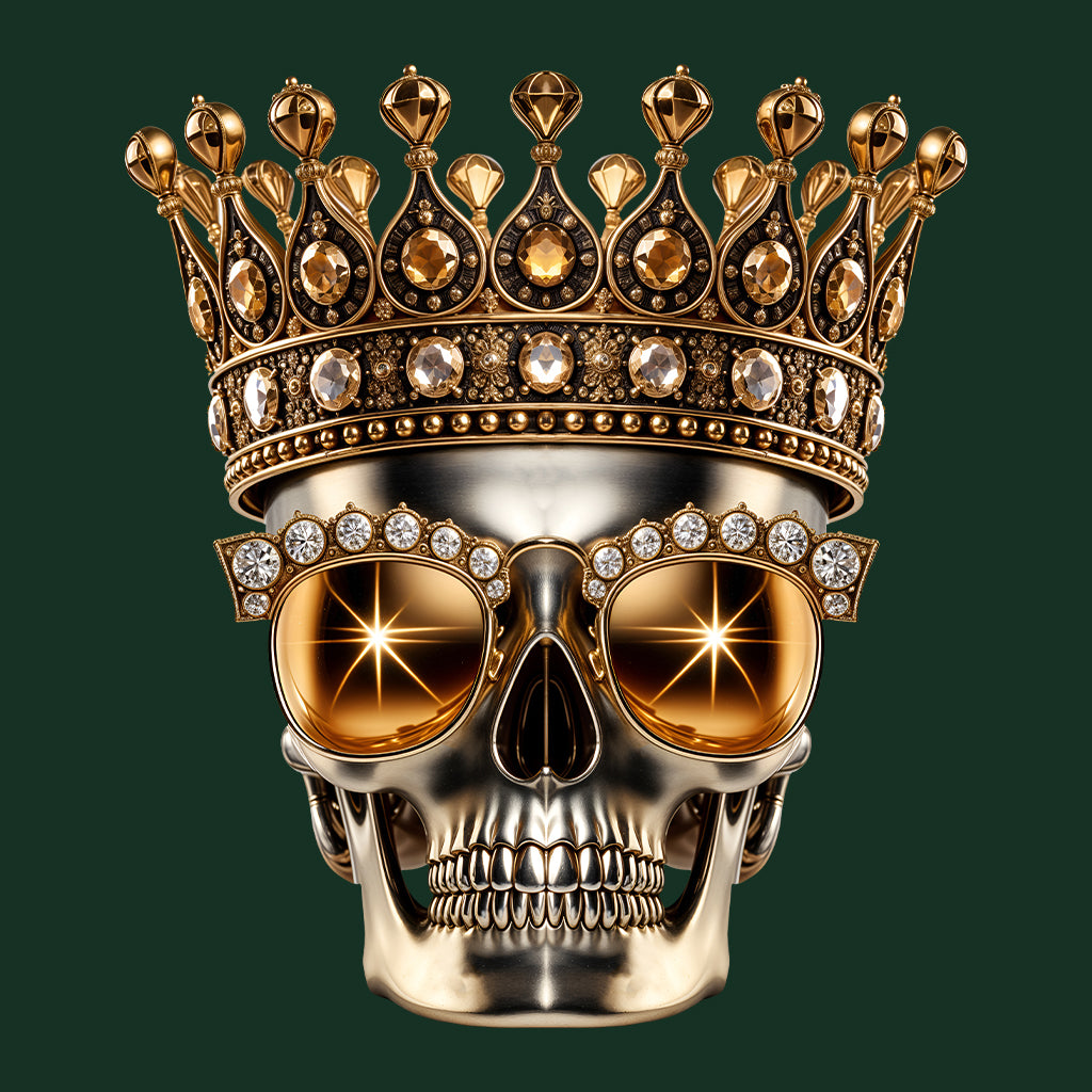Golden Skull Crown Luxury Meets Boldness Gothic Rock and Punk Style | PRODUCT CODE: GLDSKULCWRN