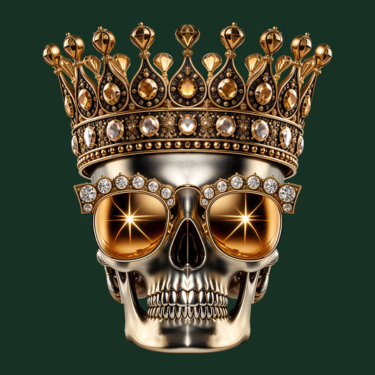Golden Skull Crown Luxury Meets Boldness Gothic Rock and Punk Style | PRODUCT CODE: GLDSKULCWRN