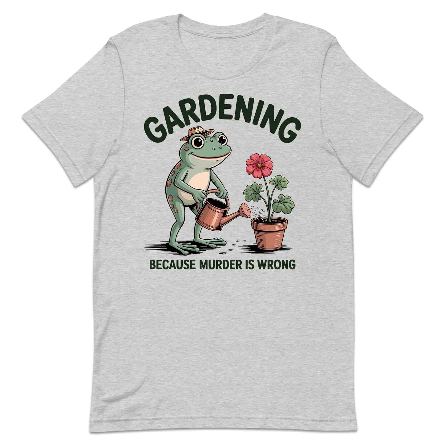 Frog Gardening T-Shirt, Dark Humor Sweatshirt, Sarcastic Plant Hoodie | PRODUCT CODE: GMNBWREF