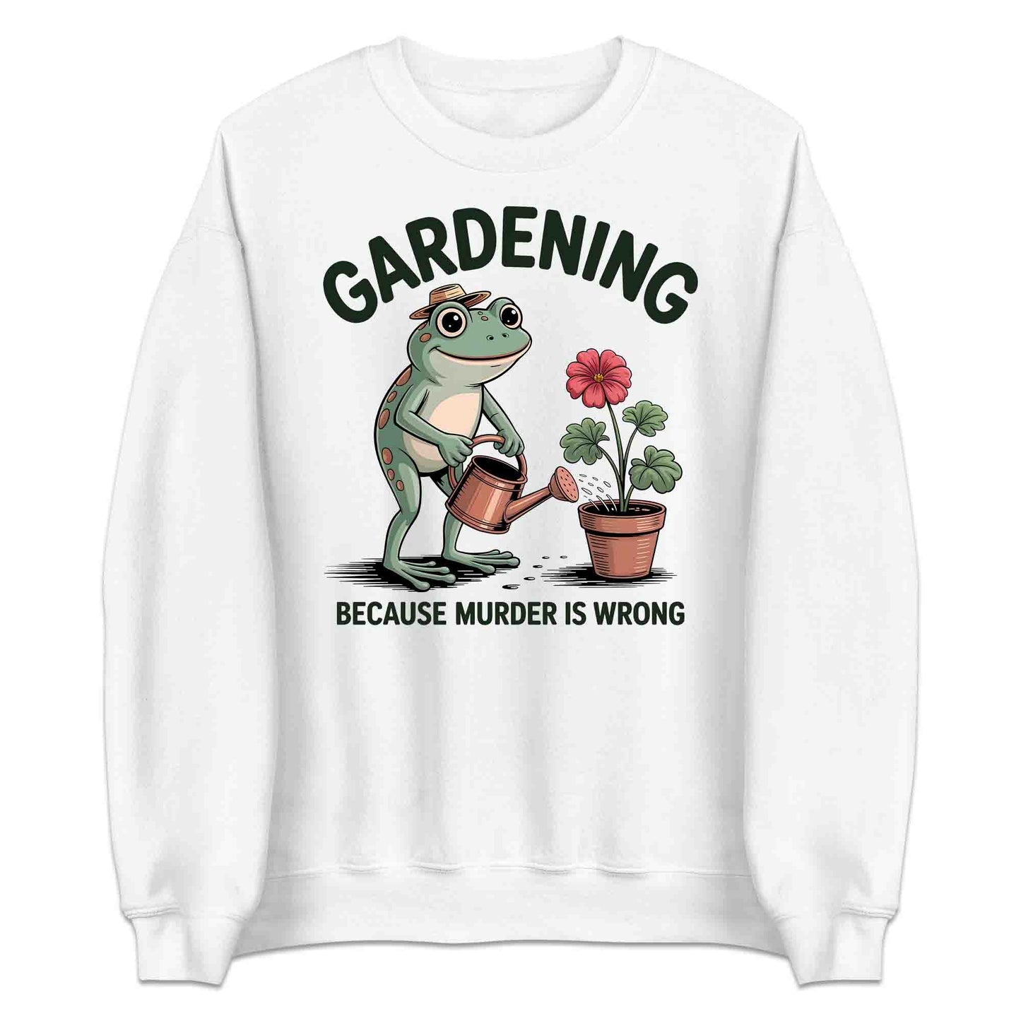 Frog Gardening T-Shirt, Dark Humor Sweatshirt, Sarcastic Plant Hoodie | PRODUCT CODE: GMNBWREF